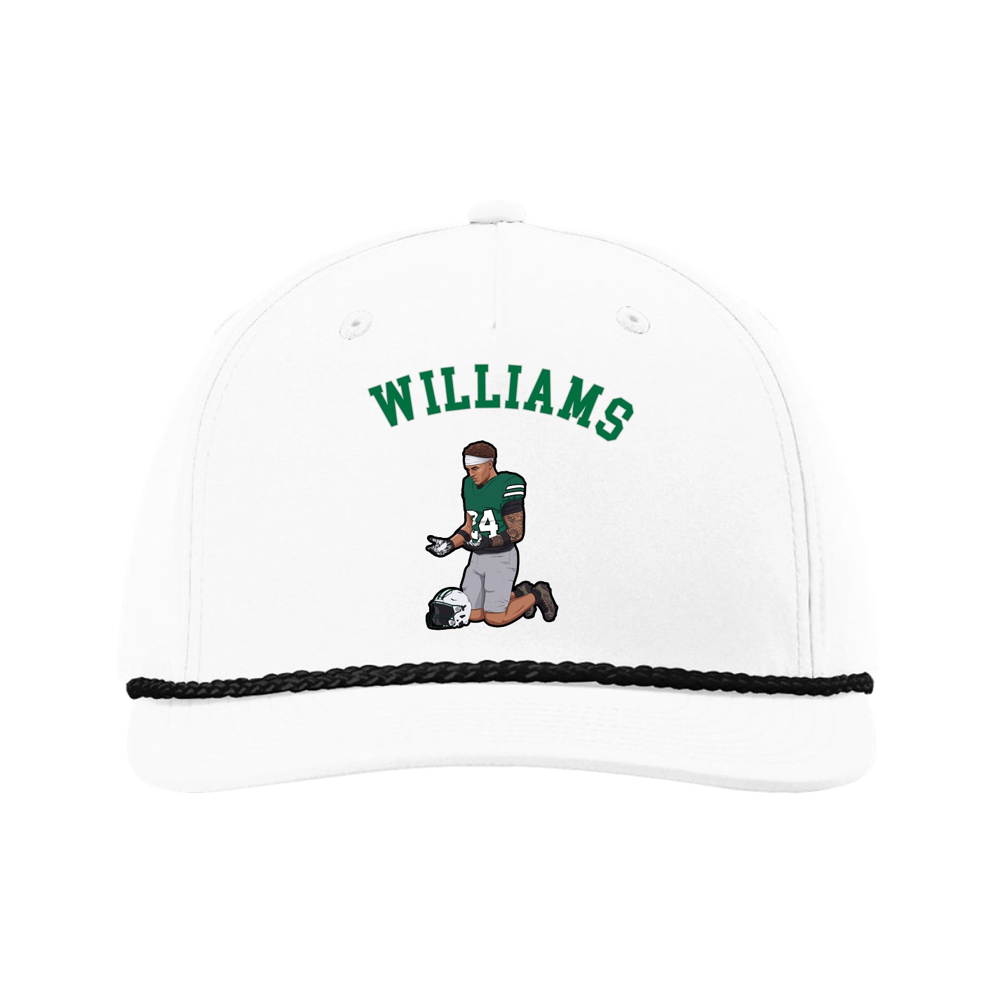 Five-Panel Classic Rope Cap — Shirsey Arch in White