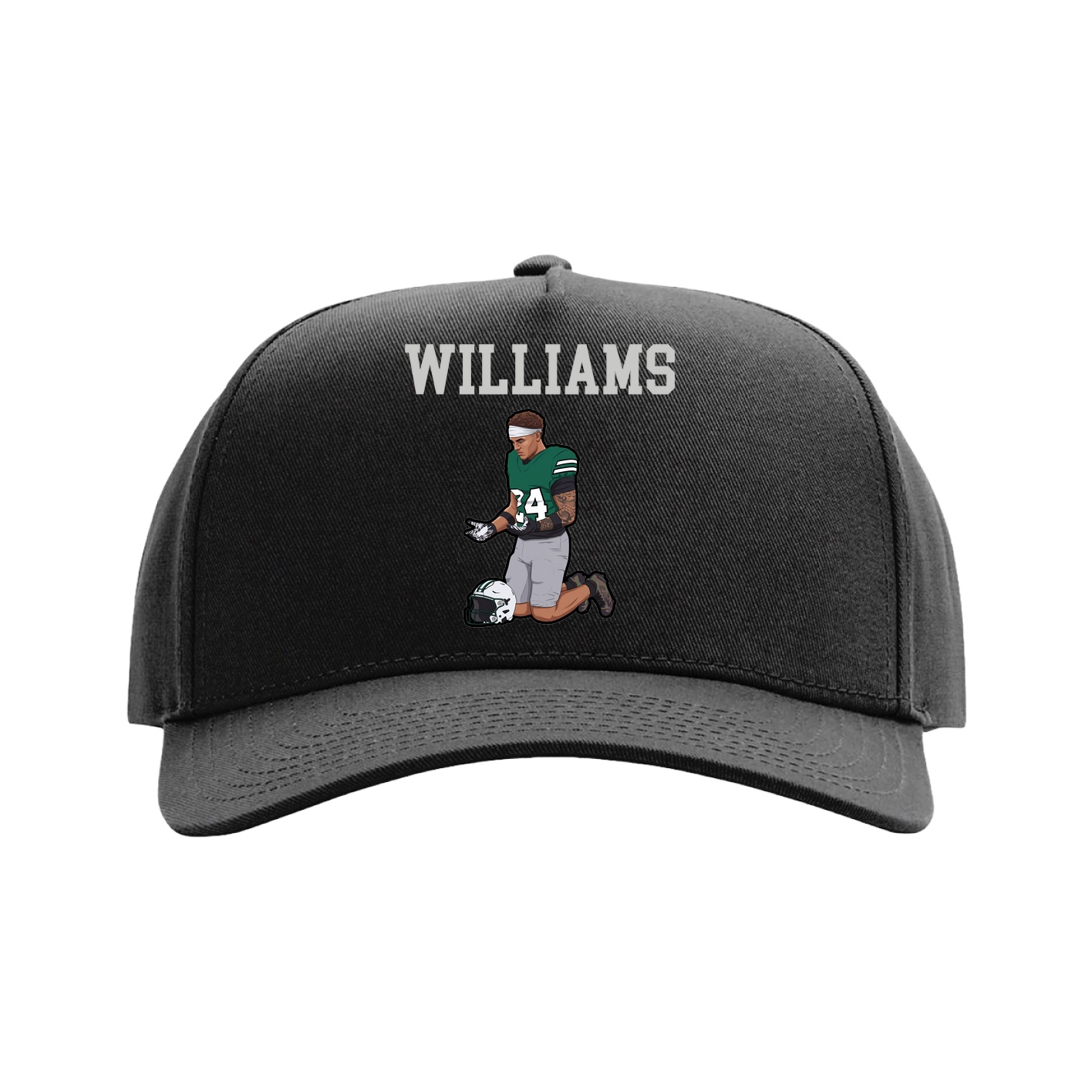 Full Fabric Five-Panel Champ Cap — Shirsey in Black
