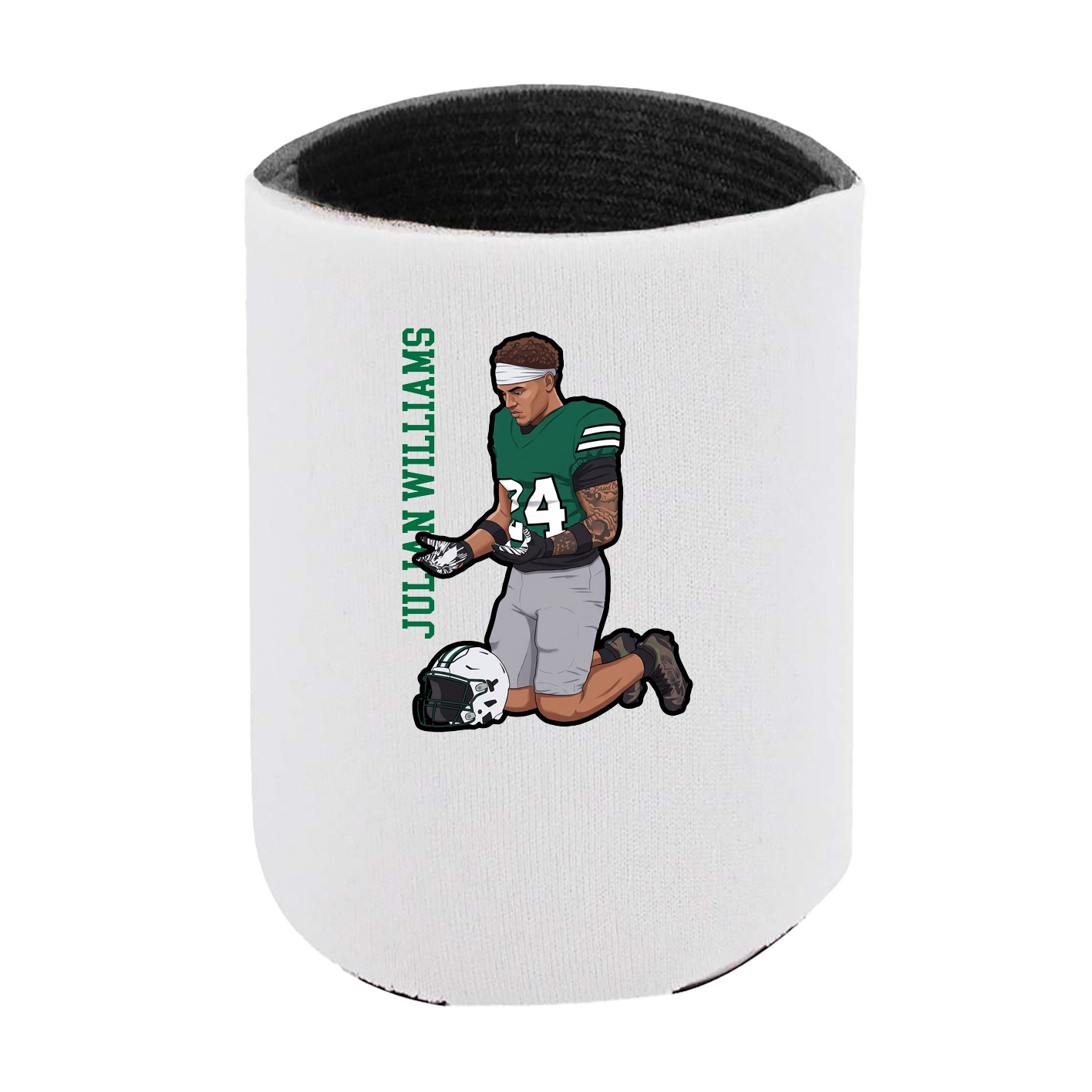 Can Holder — Name Vertical in White