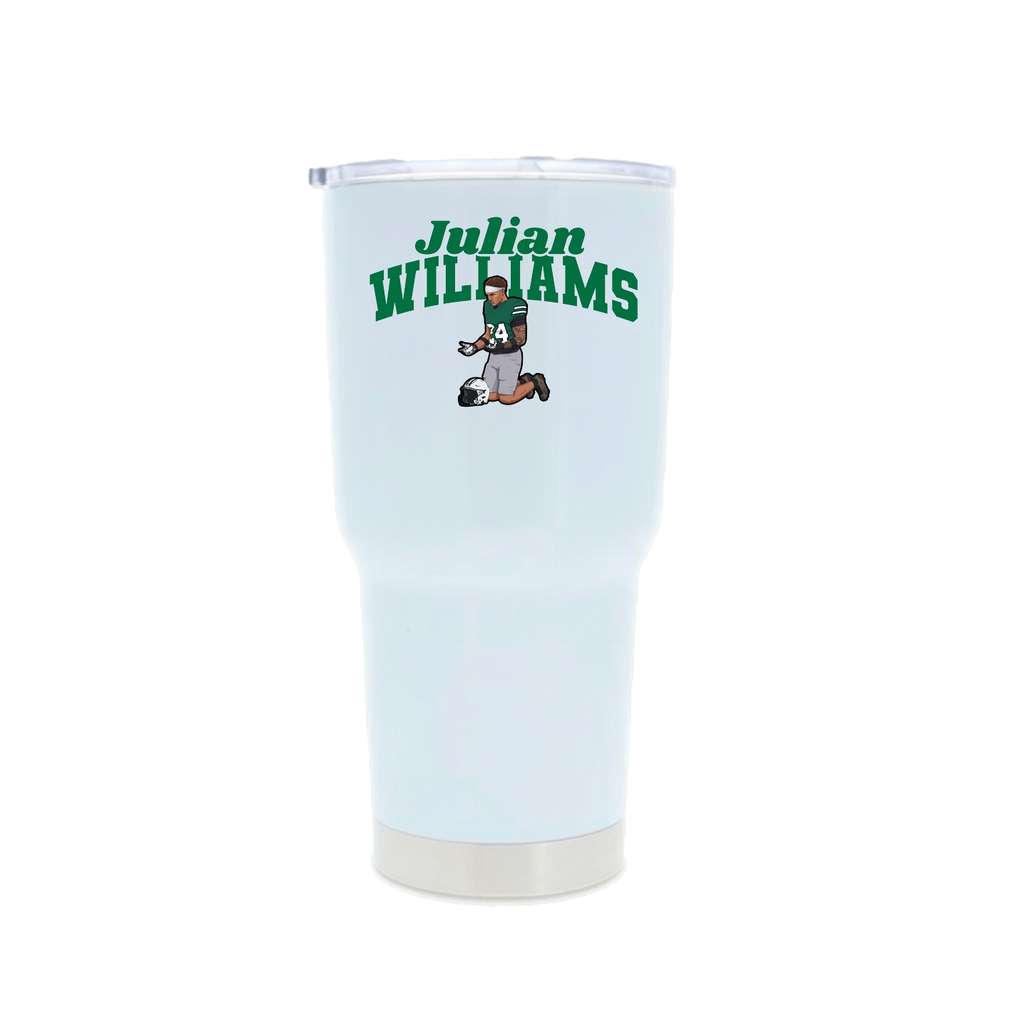 30oz Stainless Steel Tumbler — Signature Arch in White