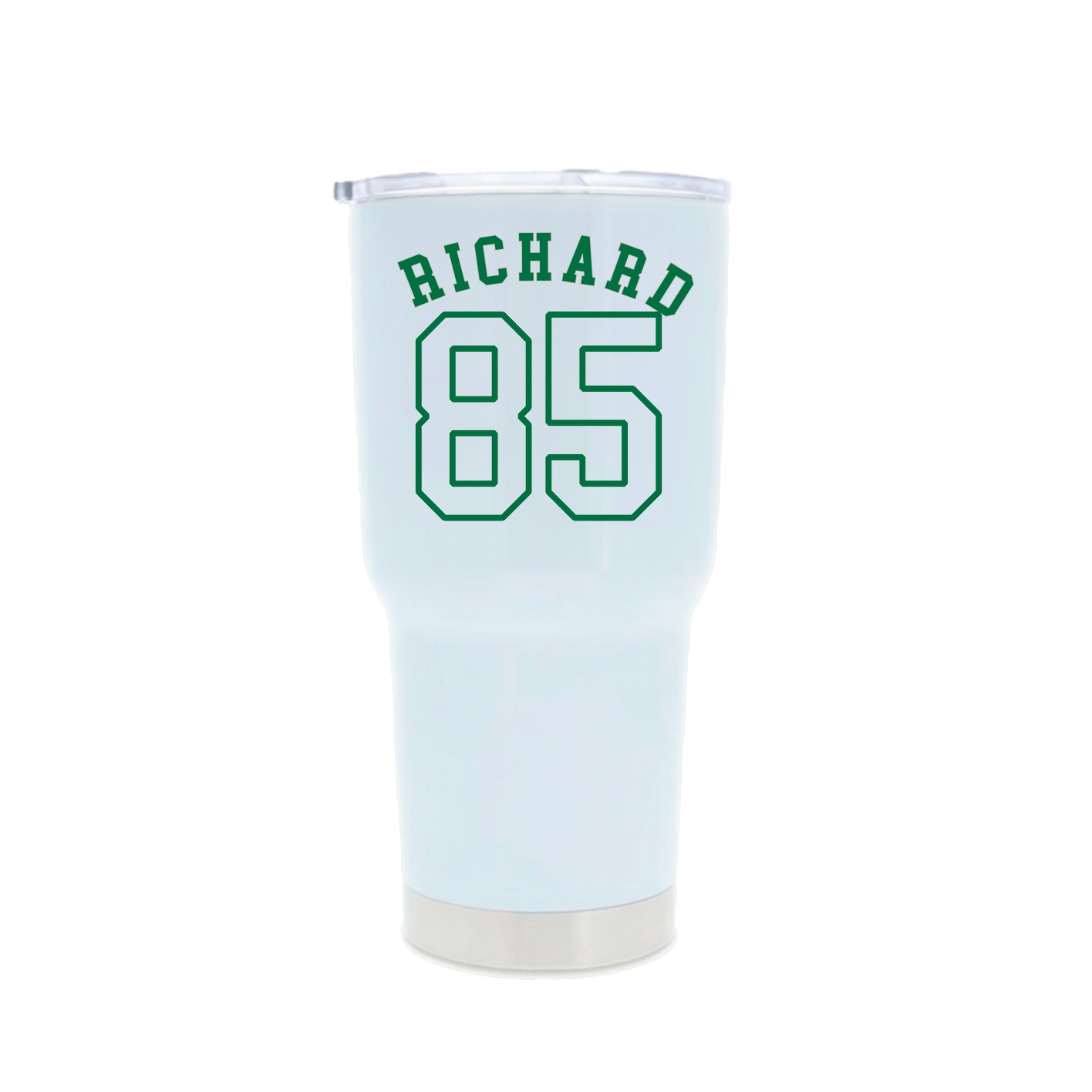 30oz Stainless Steel Tumbler — Shirsey Arch in White