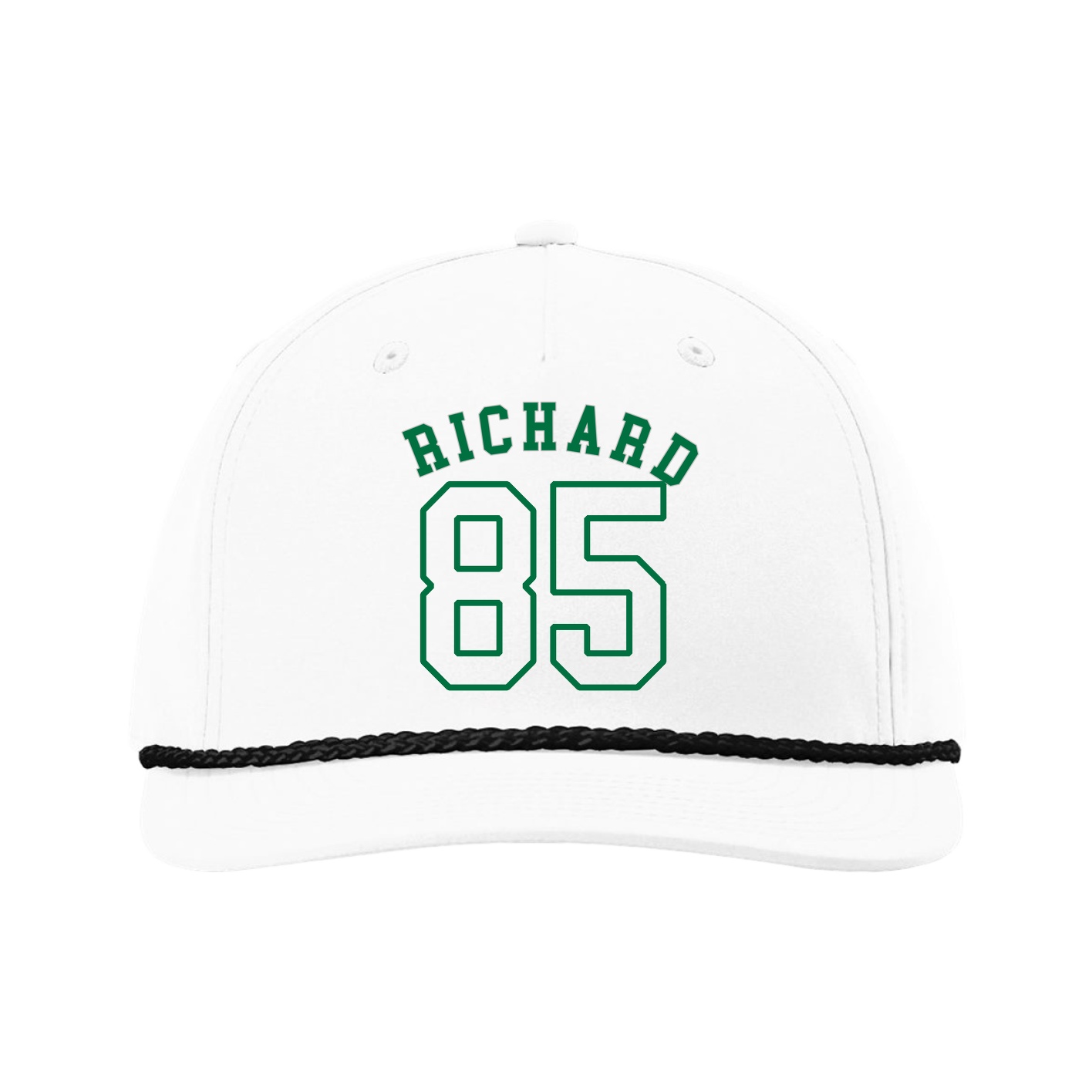 Five-Panel Classic Rope Cap — Shirsey Arch in White