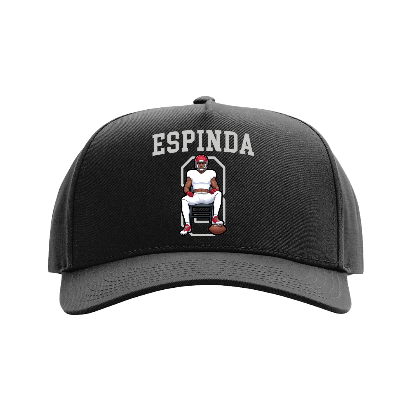 Full Fabric Five-Panel Champ Cap — Shirsey in Black