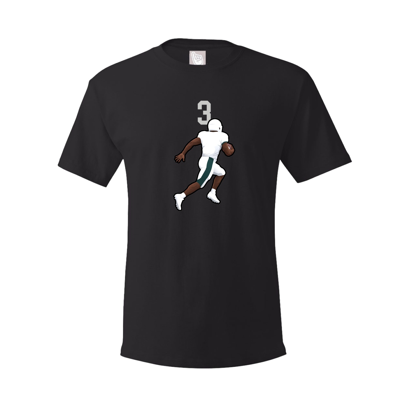 Youth Tee — Number Top in Black