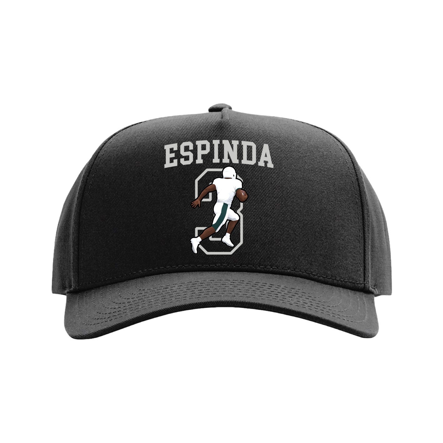 Full Fabric Five-Panel Champ Cap — Shirsey in Black
