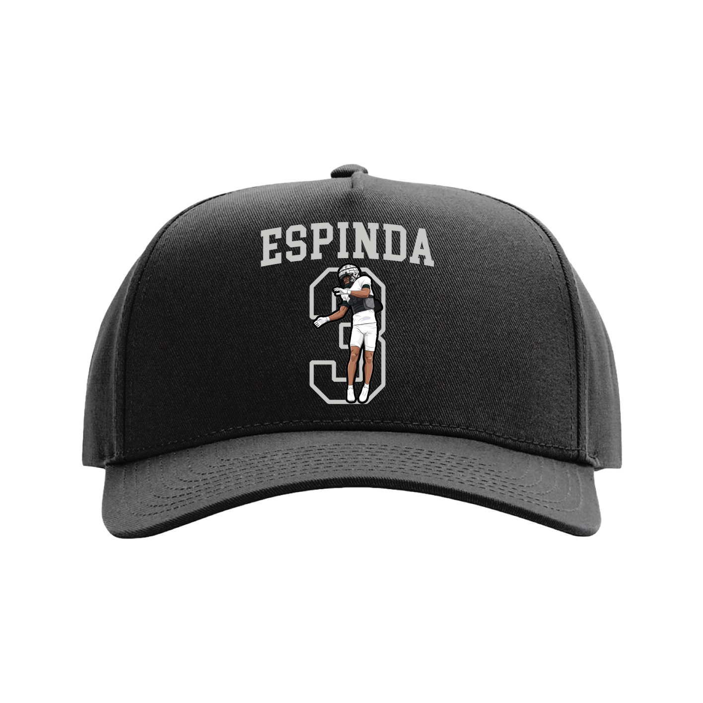 Full Fabric Five-Panel Champ Cap — Shirsey in Black