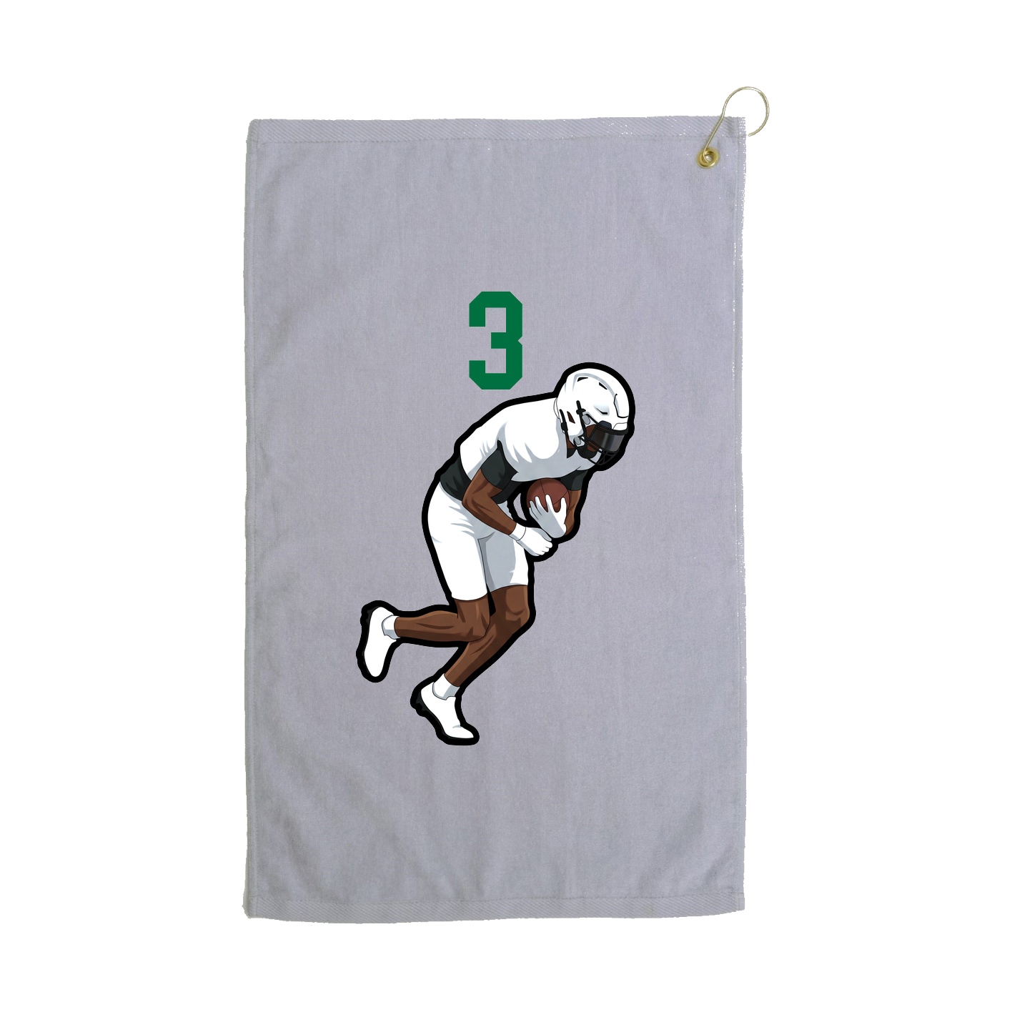 Golf Towel — Number Top in Grey