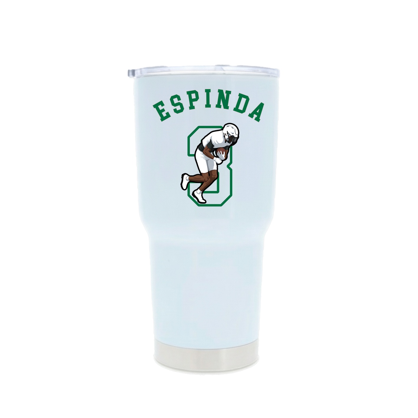 30oz Stainless Steel Tumbler — Shirsey Arch in White