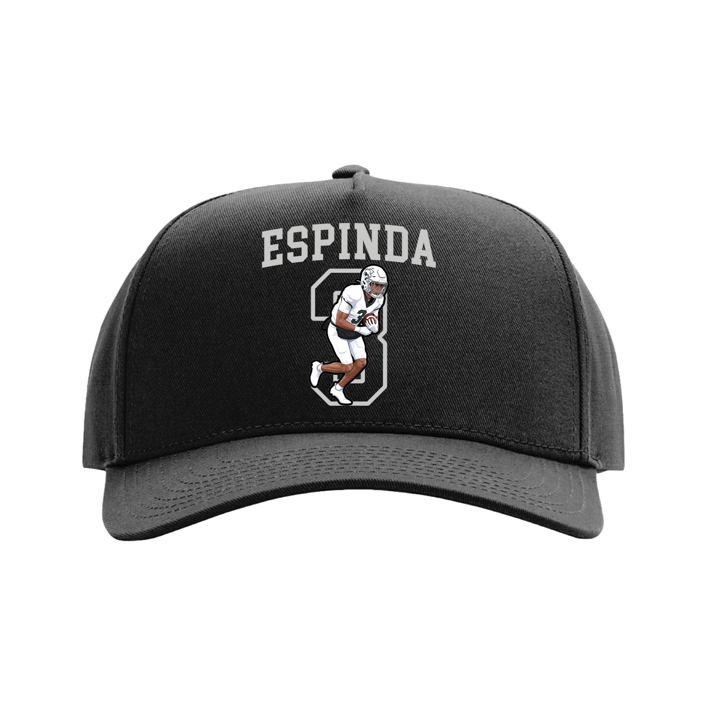 Full Fabric Five-Panel Champ Cap — Shirsey in Black