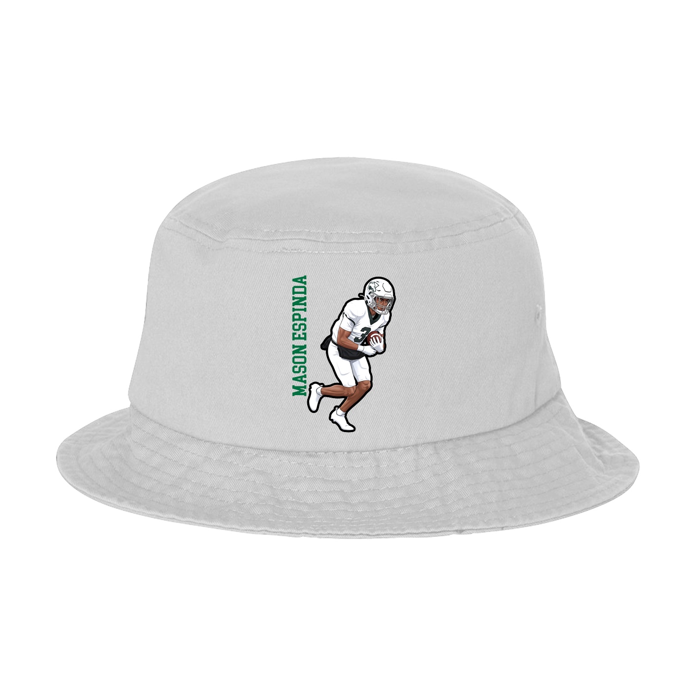 Bucket Cap — Name Vertical in White