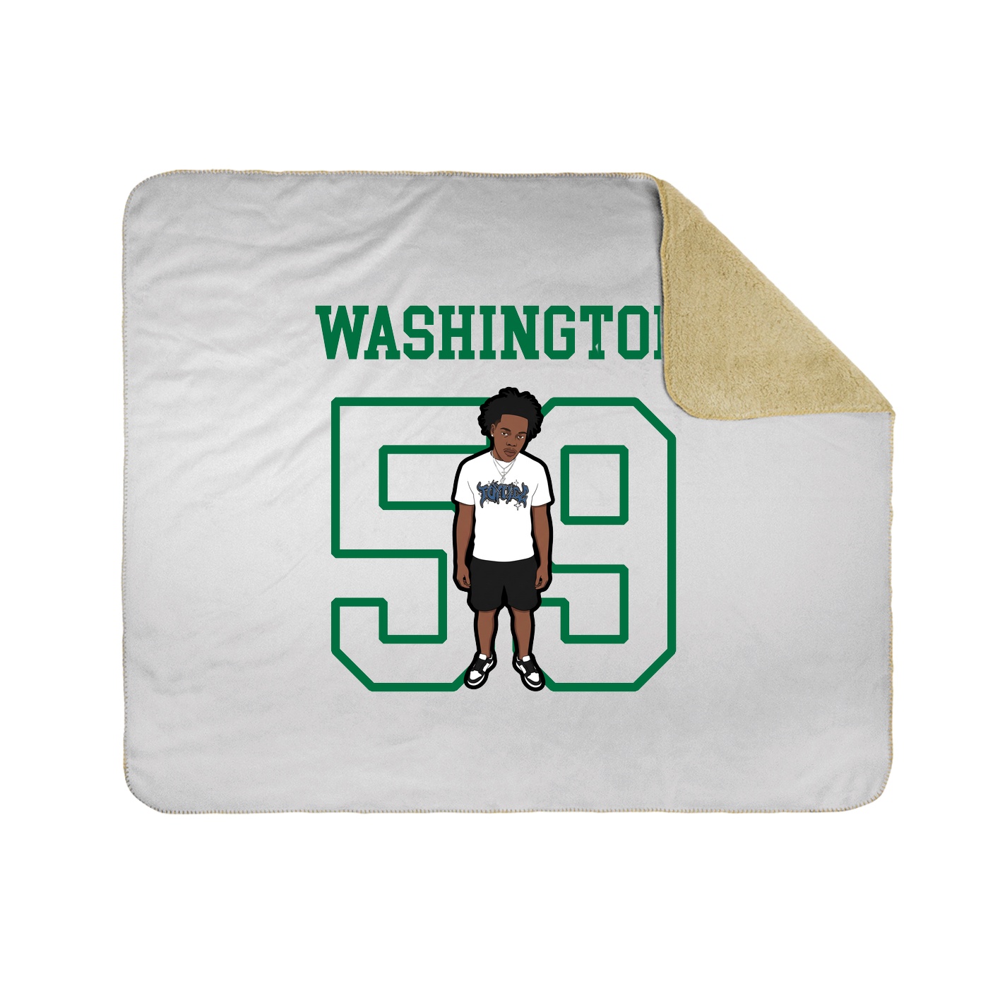 Throw Blanket — Shirsey in White