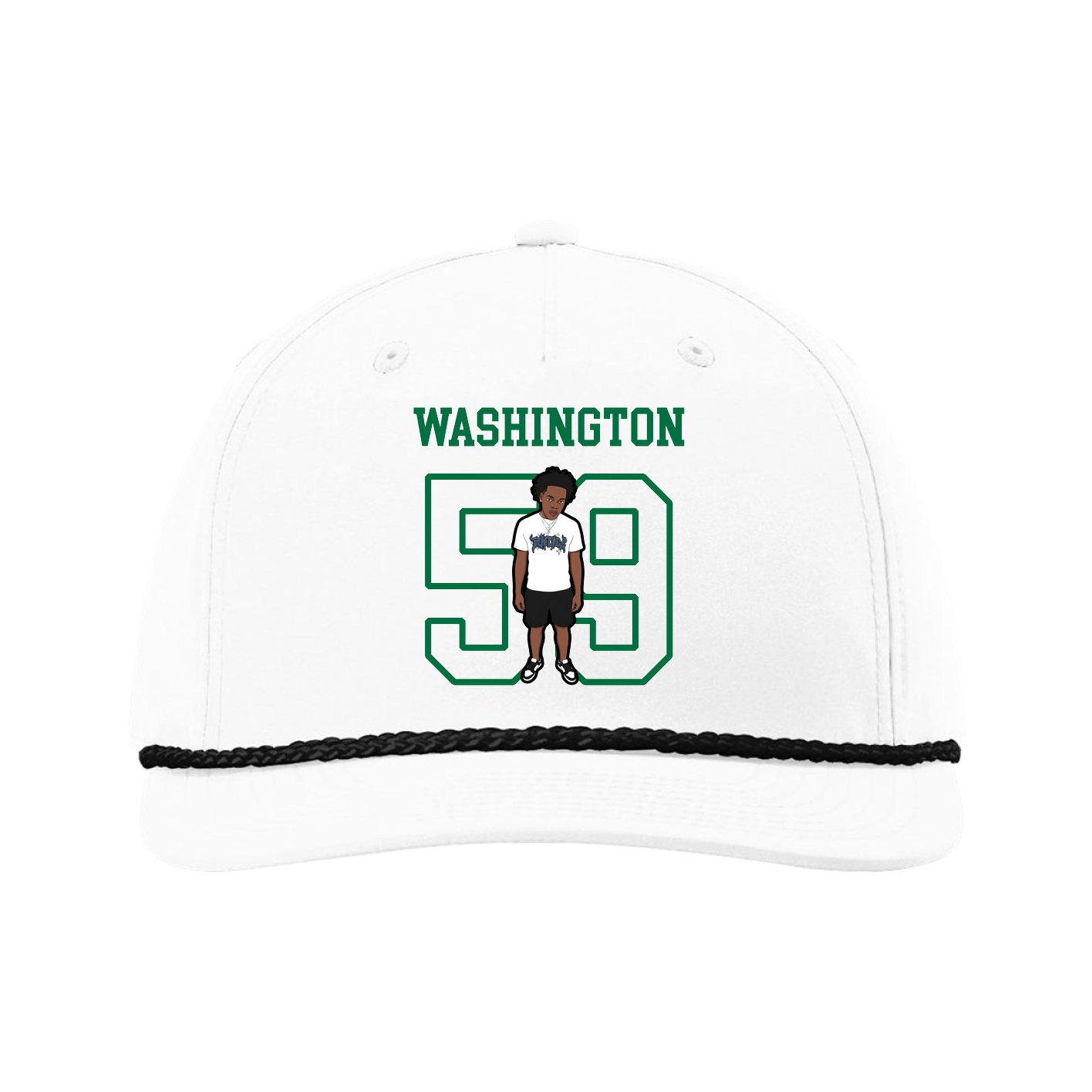 Five-Panel Classic Rope Cap — Shirsey in White