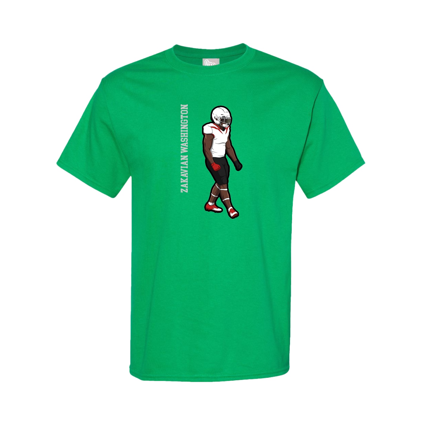 Tee — Name Vertical in Green