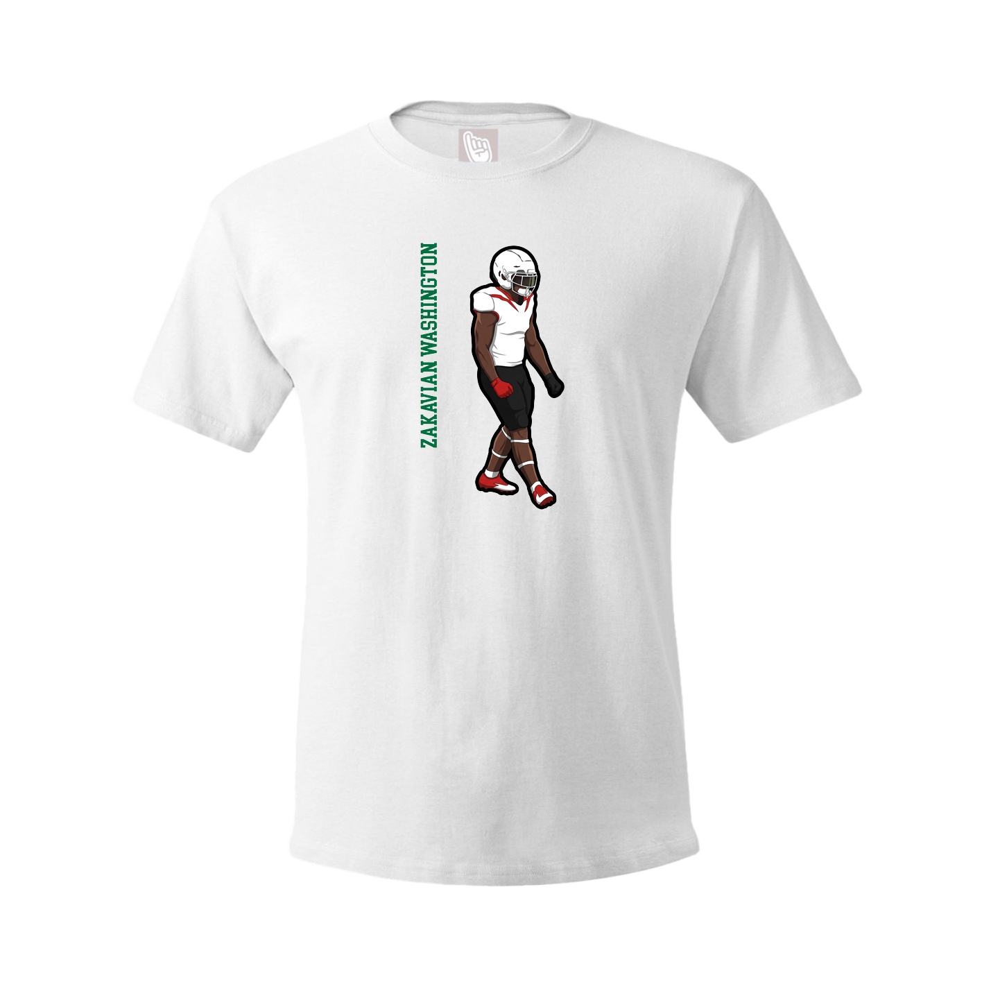 Youth Tee — Name Vertical in White