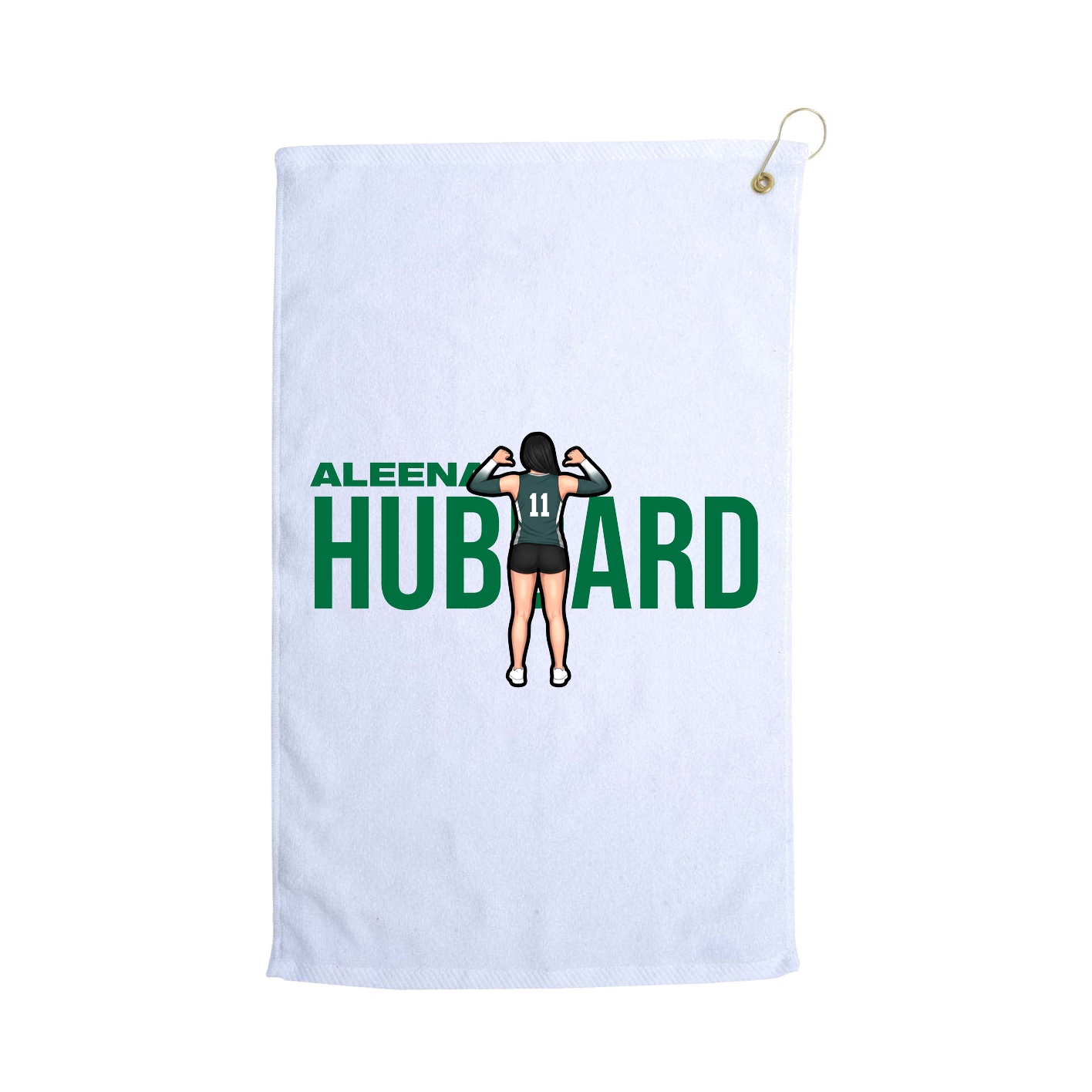 Golf Towel — Player Name in White