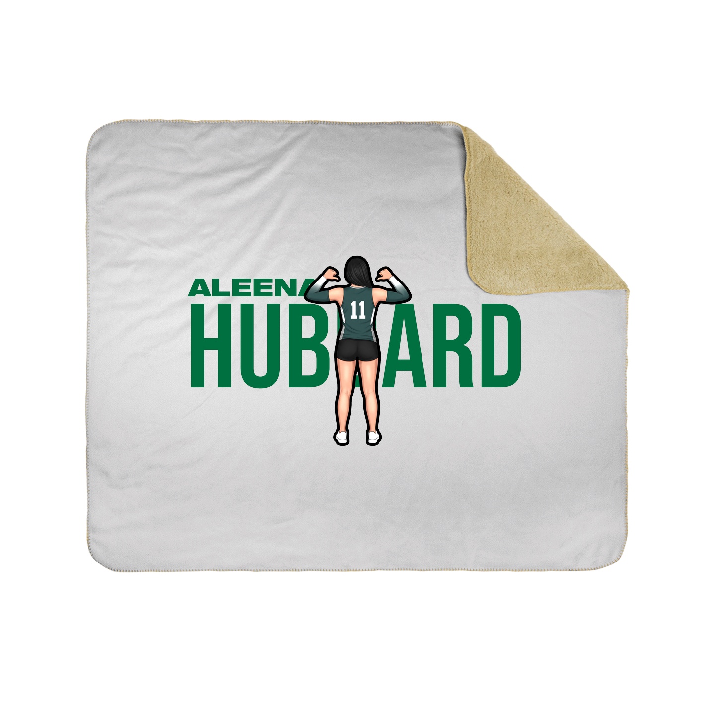 Throw Blanket — Player Name in White