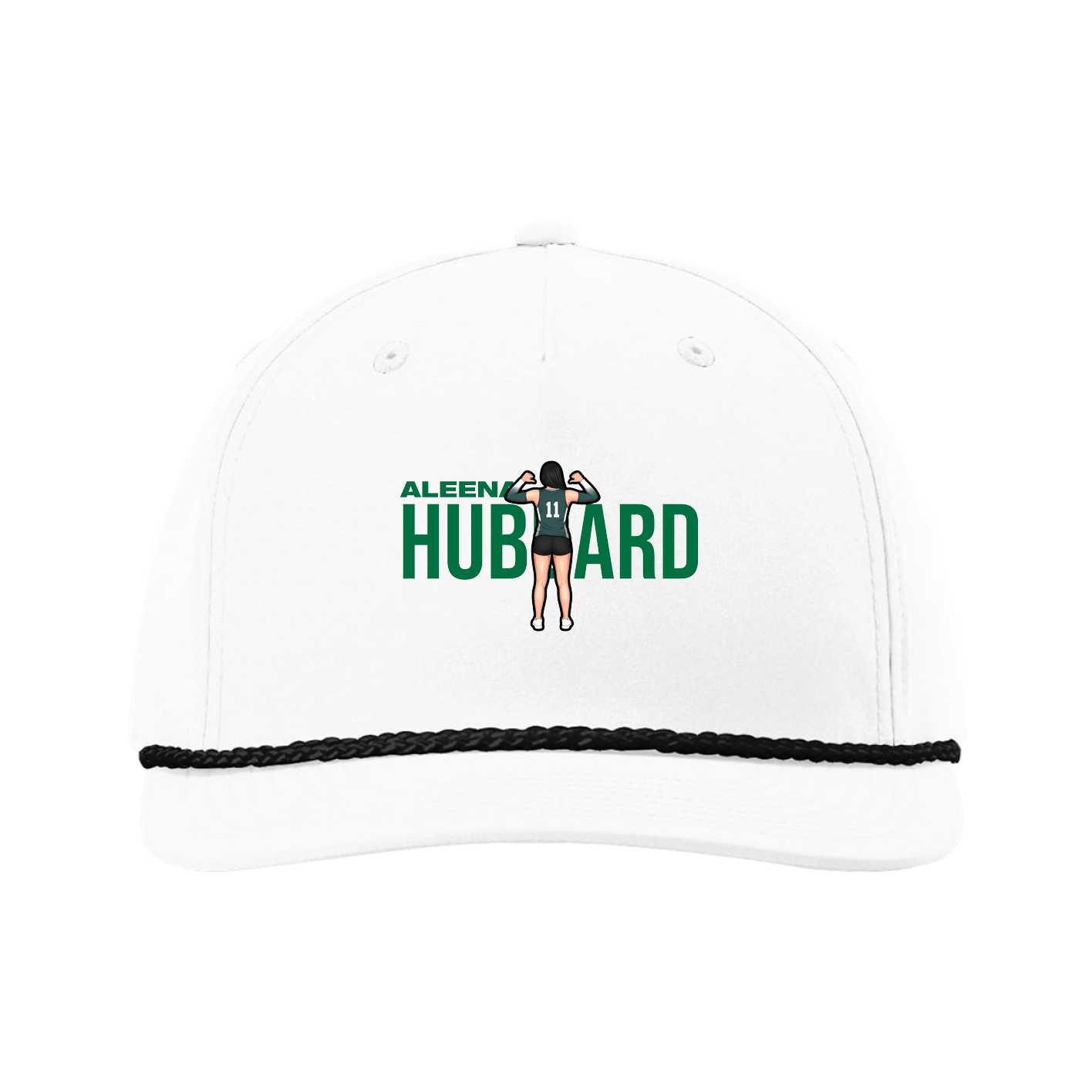 Five-Panel Classic Rope Cap — Player Name in White