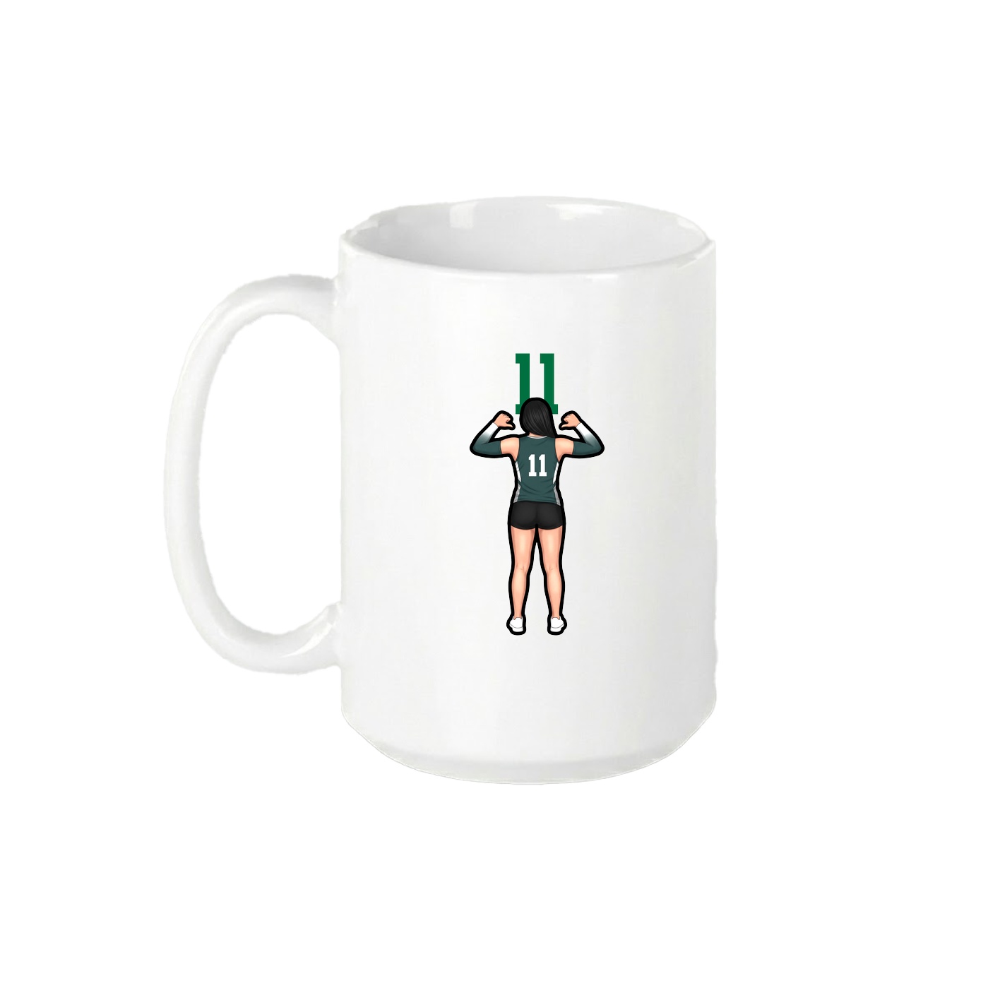 15oz Coffee Mug — Number Top in White