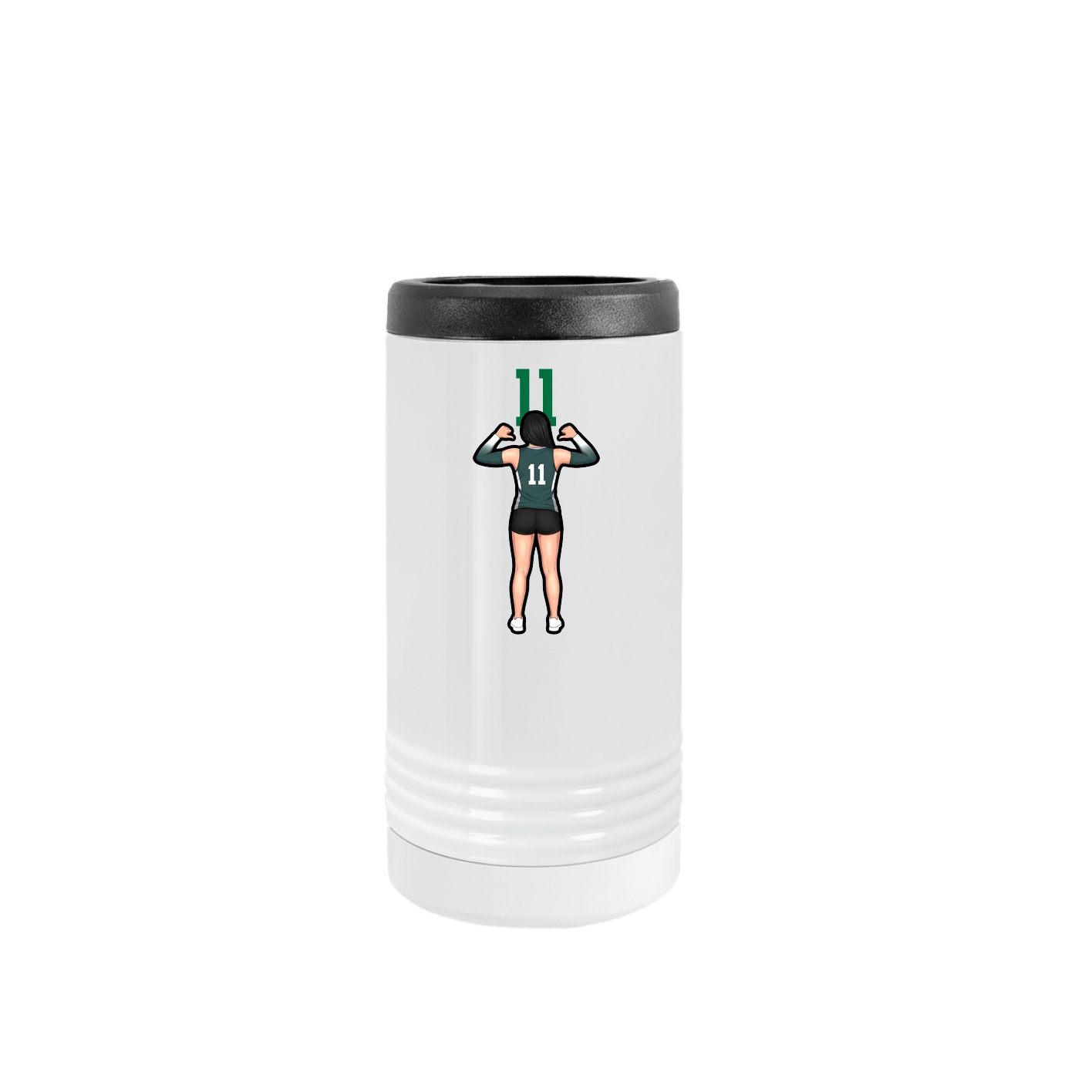 Slim Beverage Holder — Number Top in White