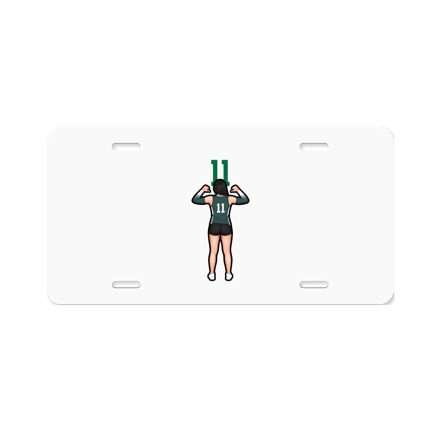 License Plate — Number Top in Classic