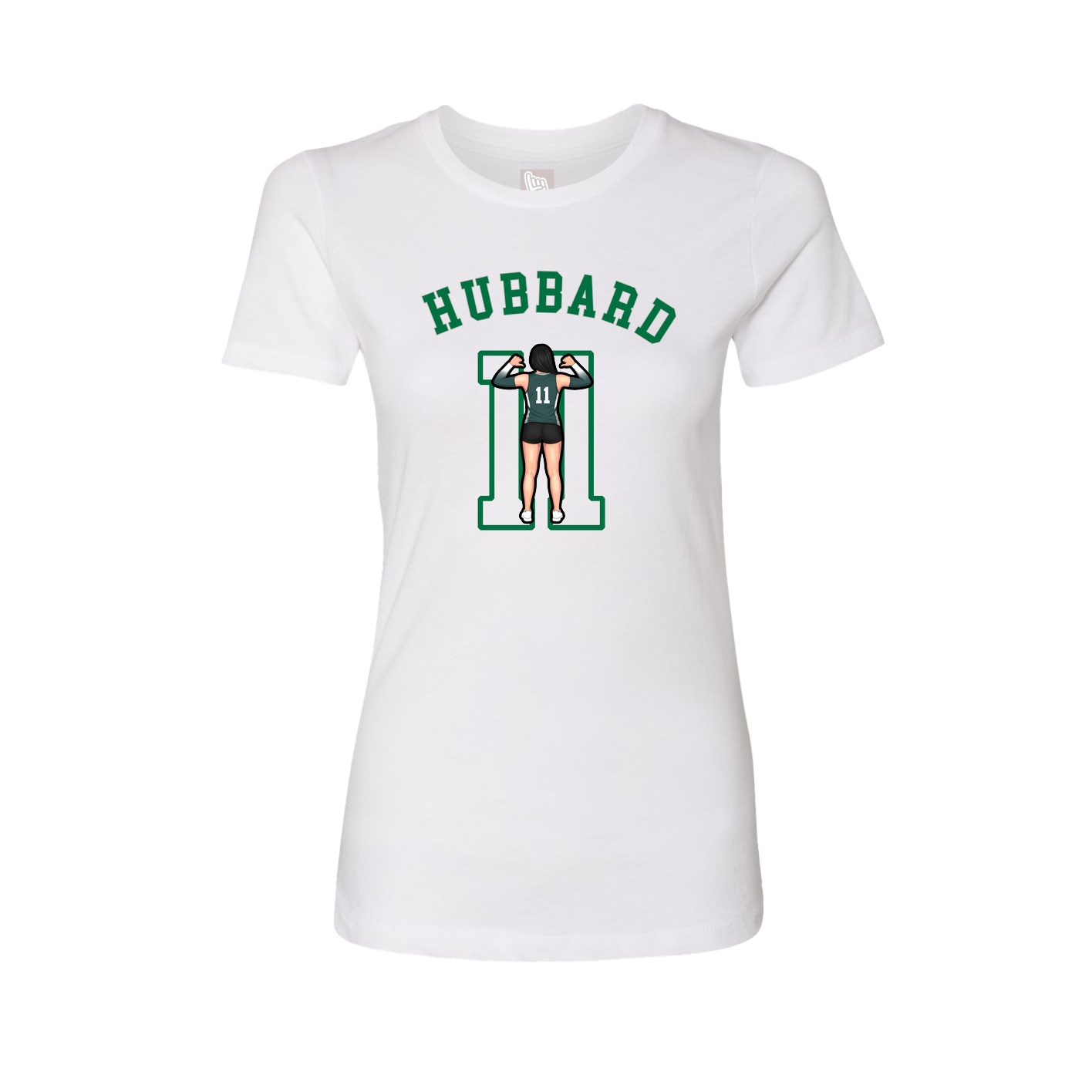 Fitted Women's Tee — Shirsey Arch in White