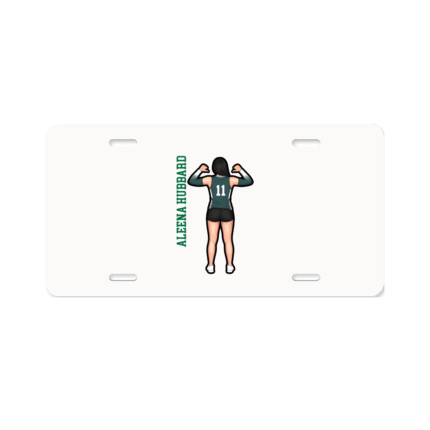 License Plate — Name Vertical in Classic