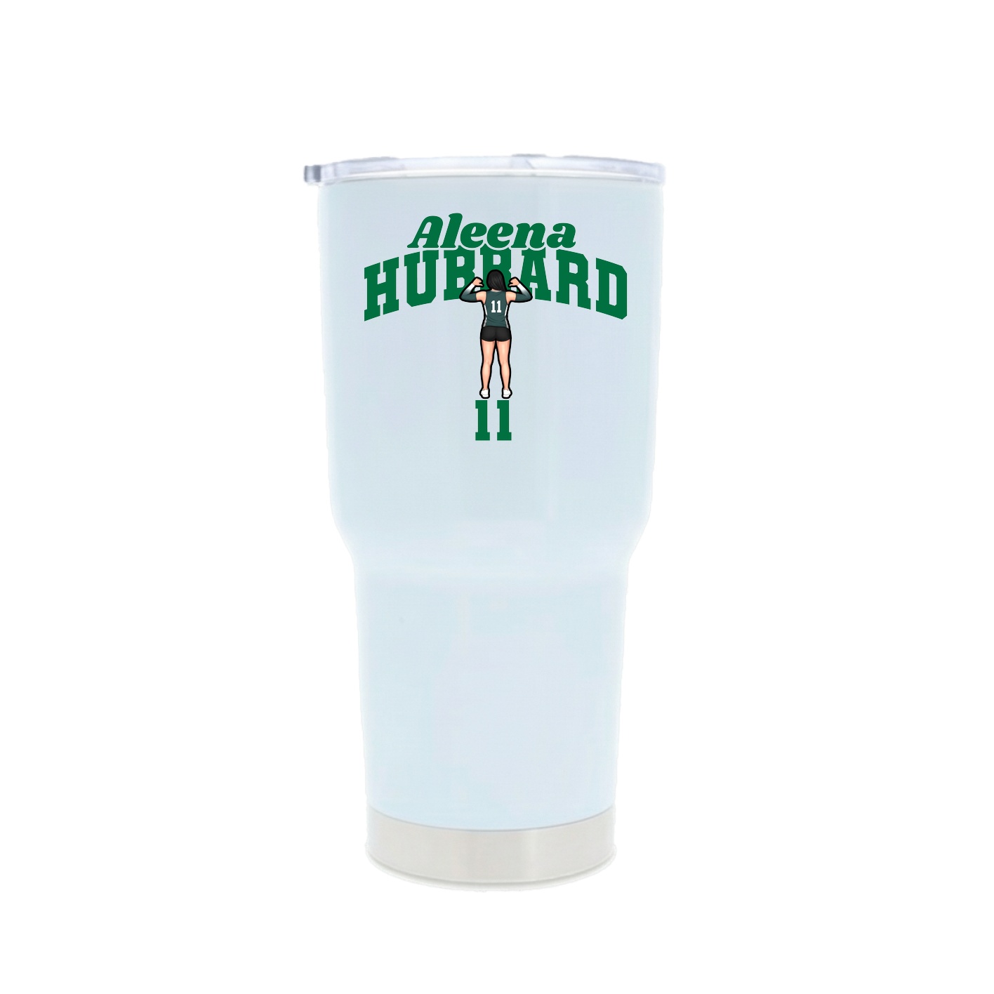 30oz Stainless Steel Tumbler — Signature Arch in White