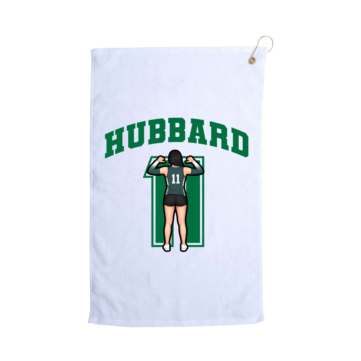 Golf Towel — Number in White