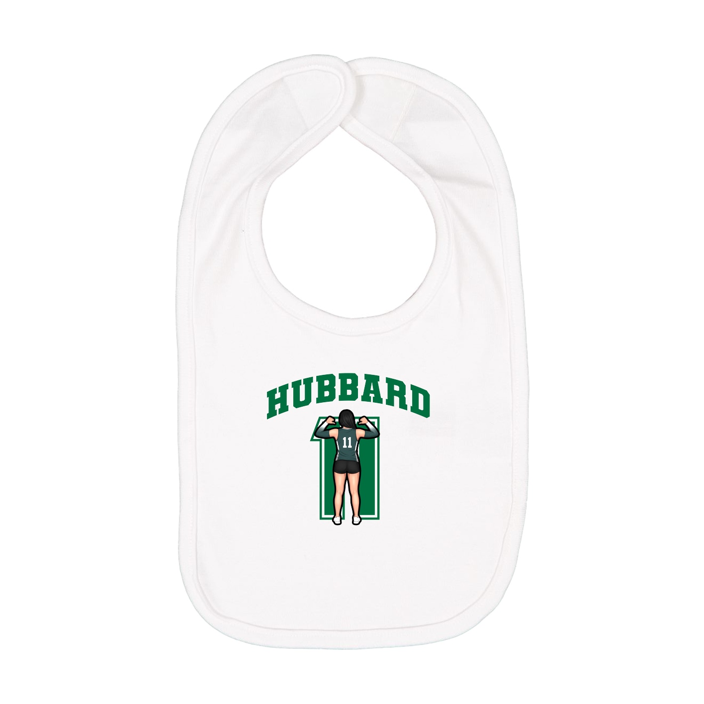 Infant Bib — Number in White