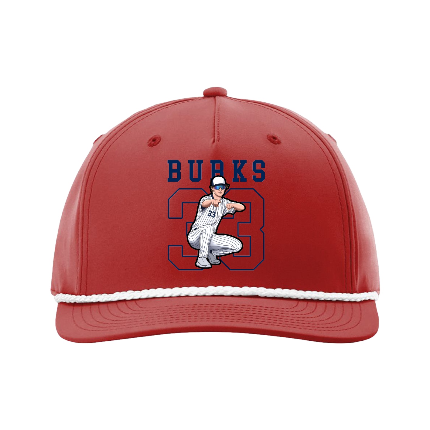 Five-Panel Classic Rope Cap — Shirsey in Red