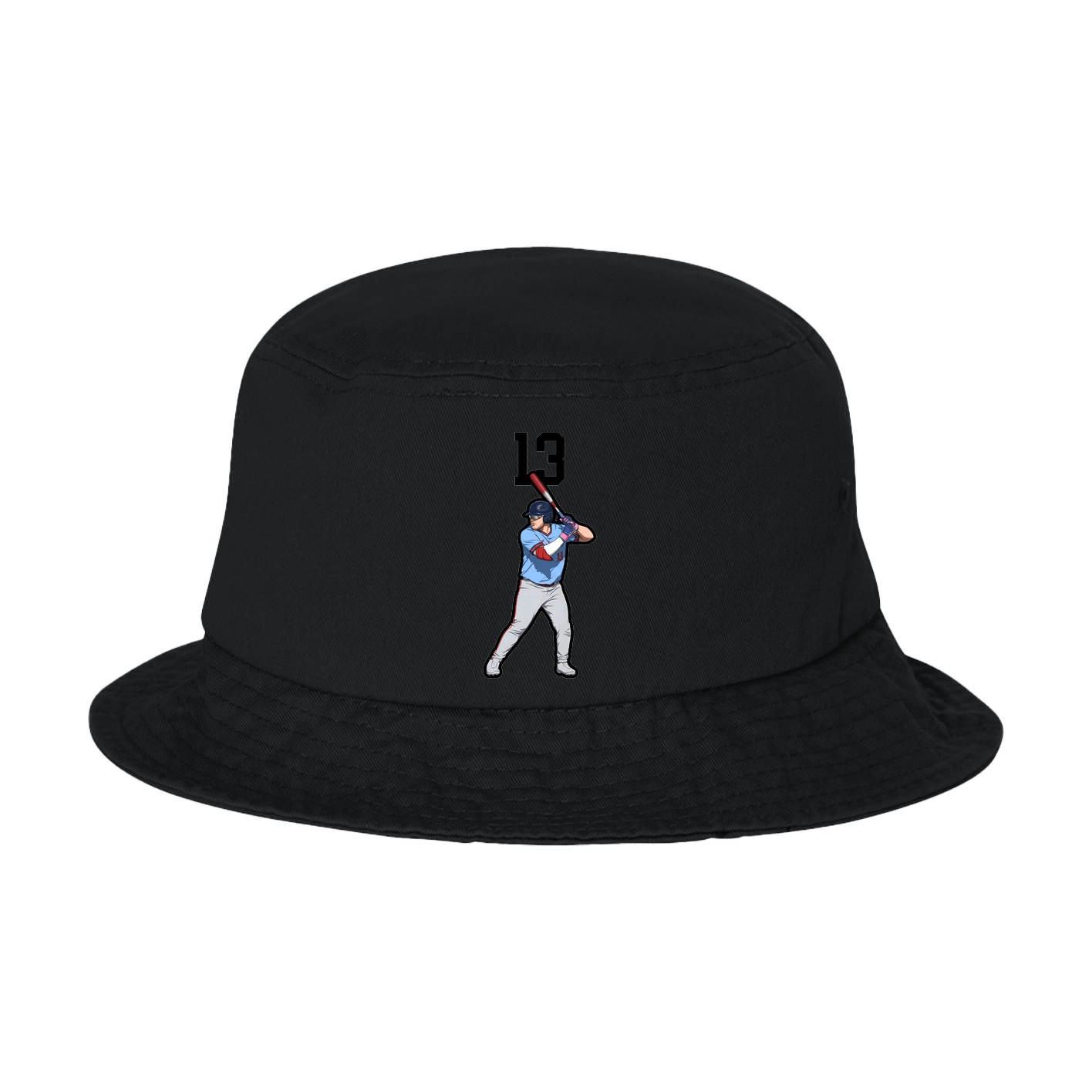 Bucket Cap — Number Top in Black