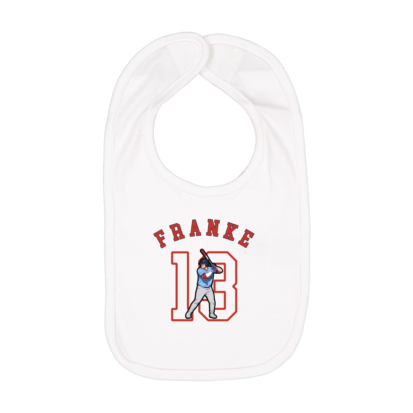 Infant Bib — Shirsey Arch in White