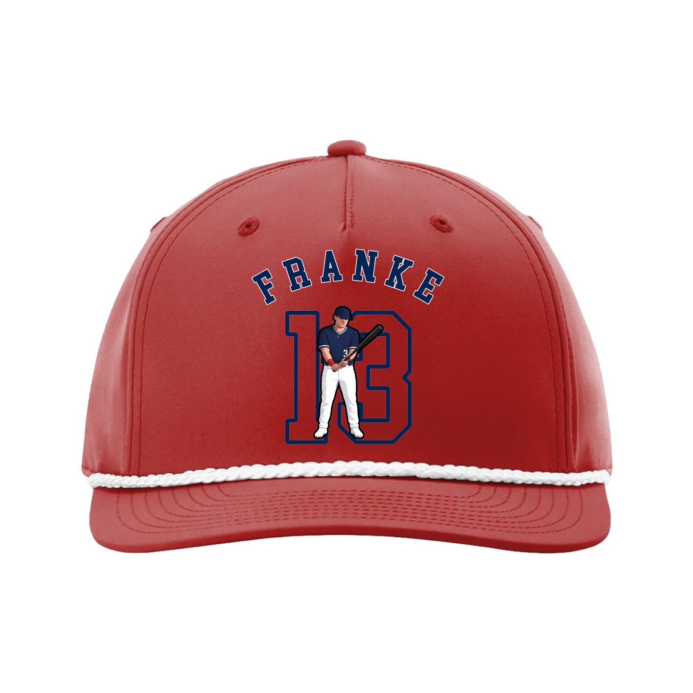 Five-Panel Classic Rope Cap — Shirsey Arch in Red