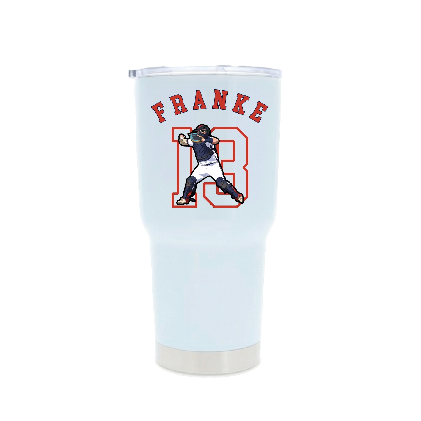 30oz Stainless Steel Tumbler — Shirsey Arch in White