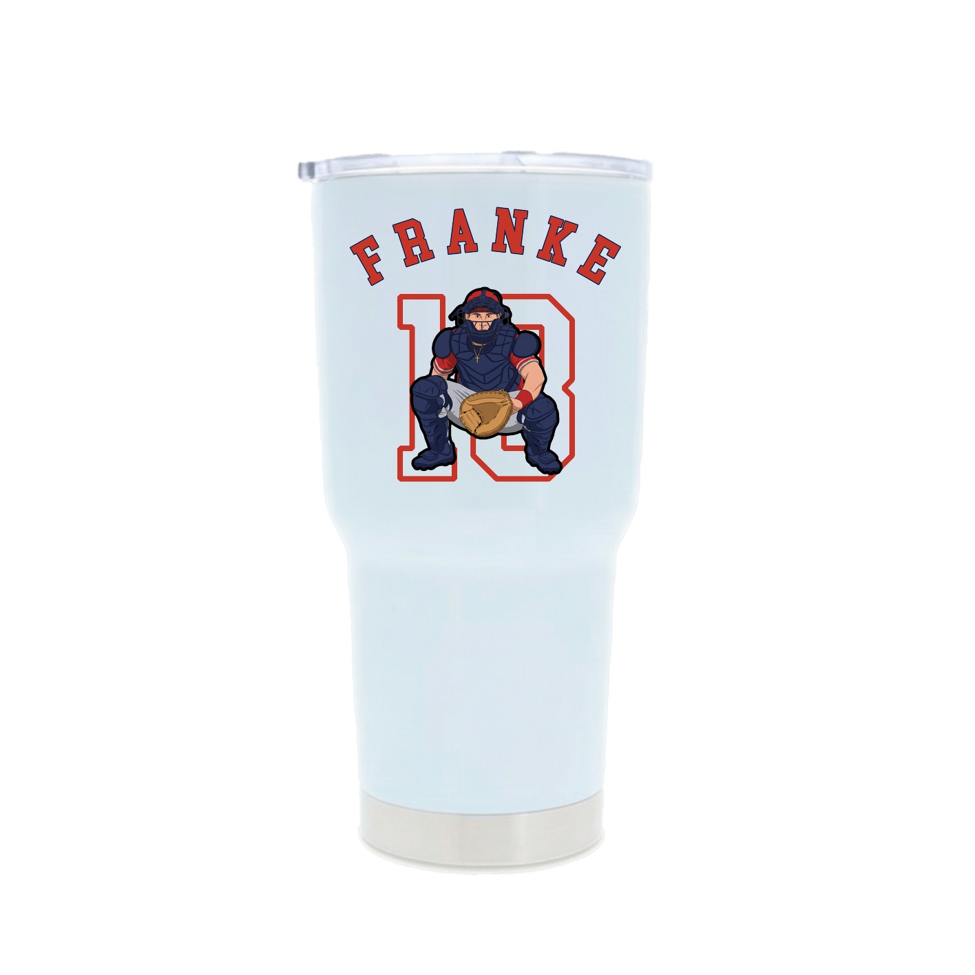 30oz Stainless Steel Tumbler — Shirsey Arch in White