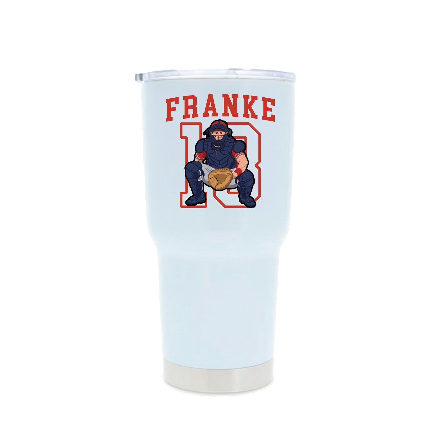 30oz Stainless Steel Tumbler — Shirsey in White