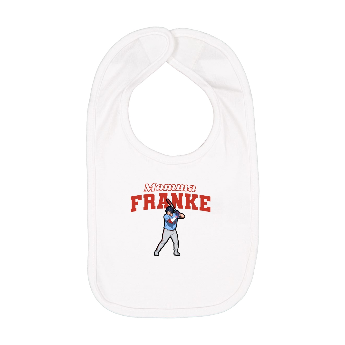 Infant Bib — Mothers Day Block in White