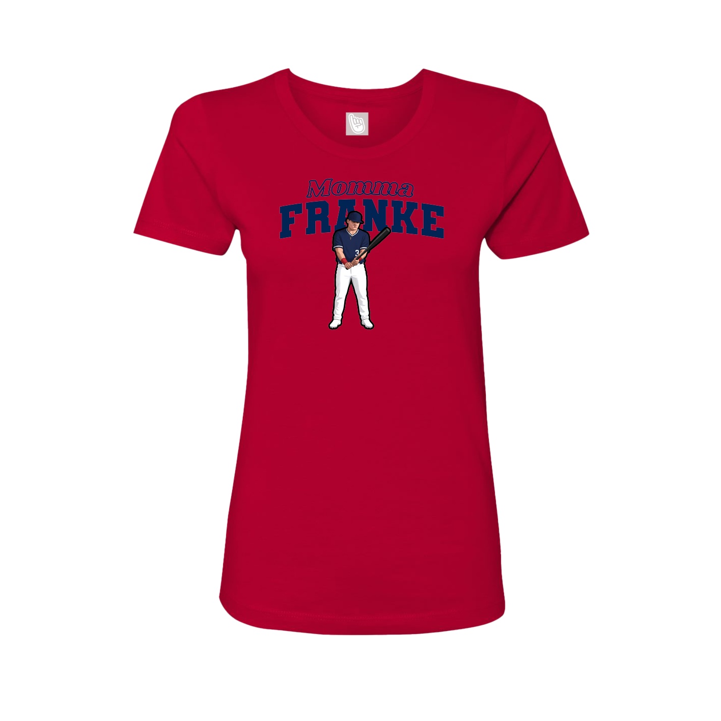 Womens Tee — Mothers Day Block in Red