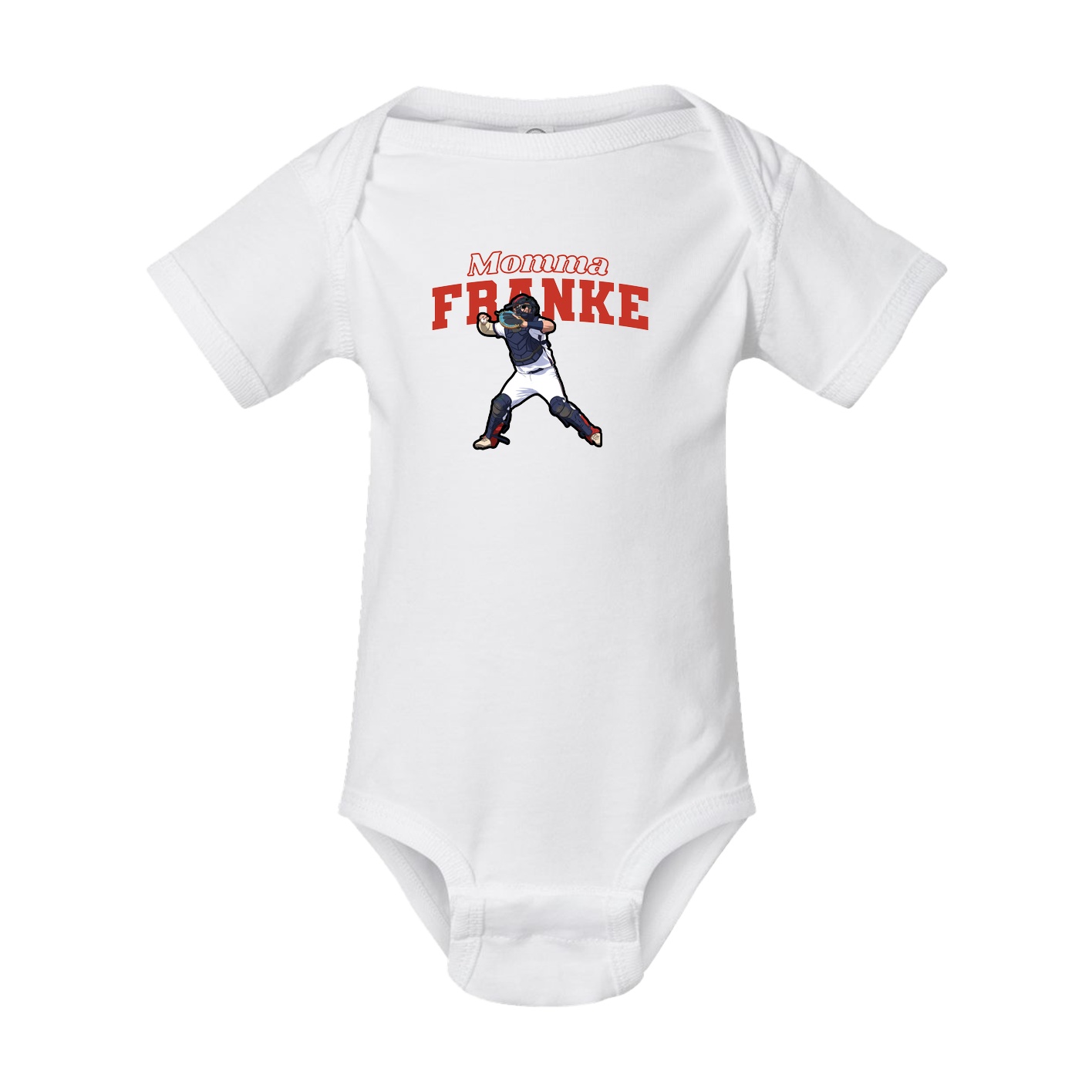 Baby Onesie — Mothers Day Block in White
