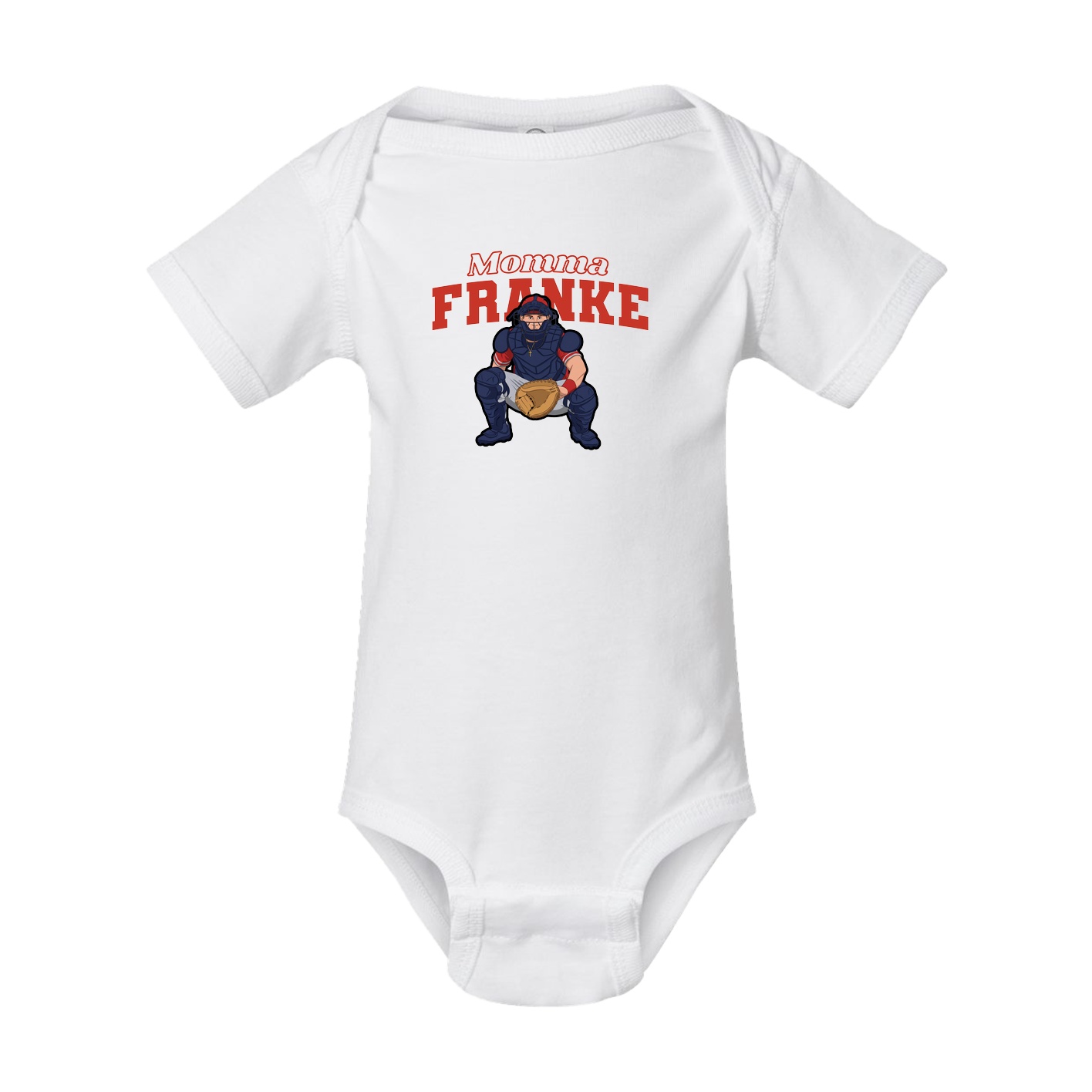 Baby Onesie — Mothers Day Block in White