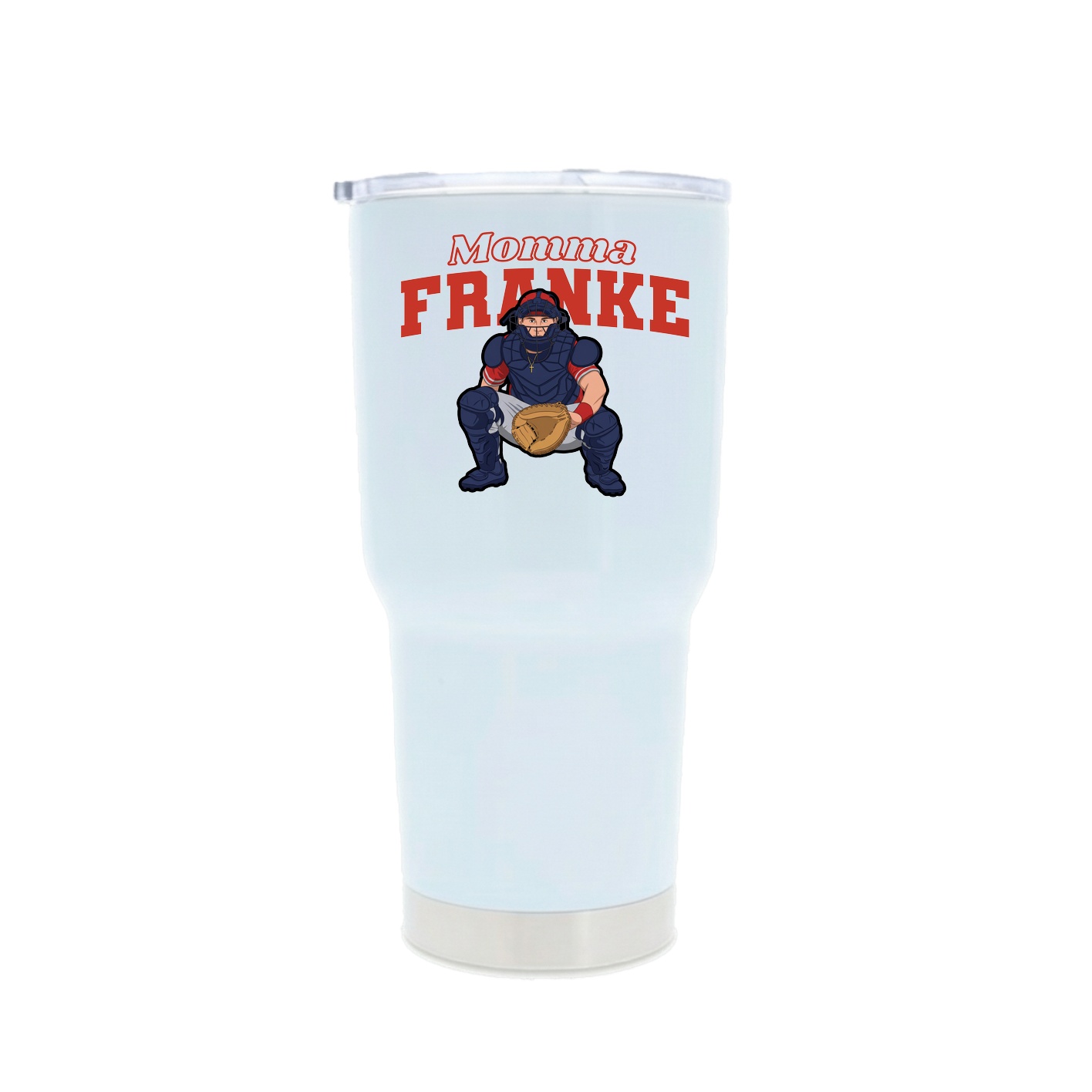 30oz Stainless Steel Tumbler — Mothers Day Block in White