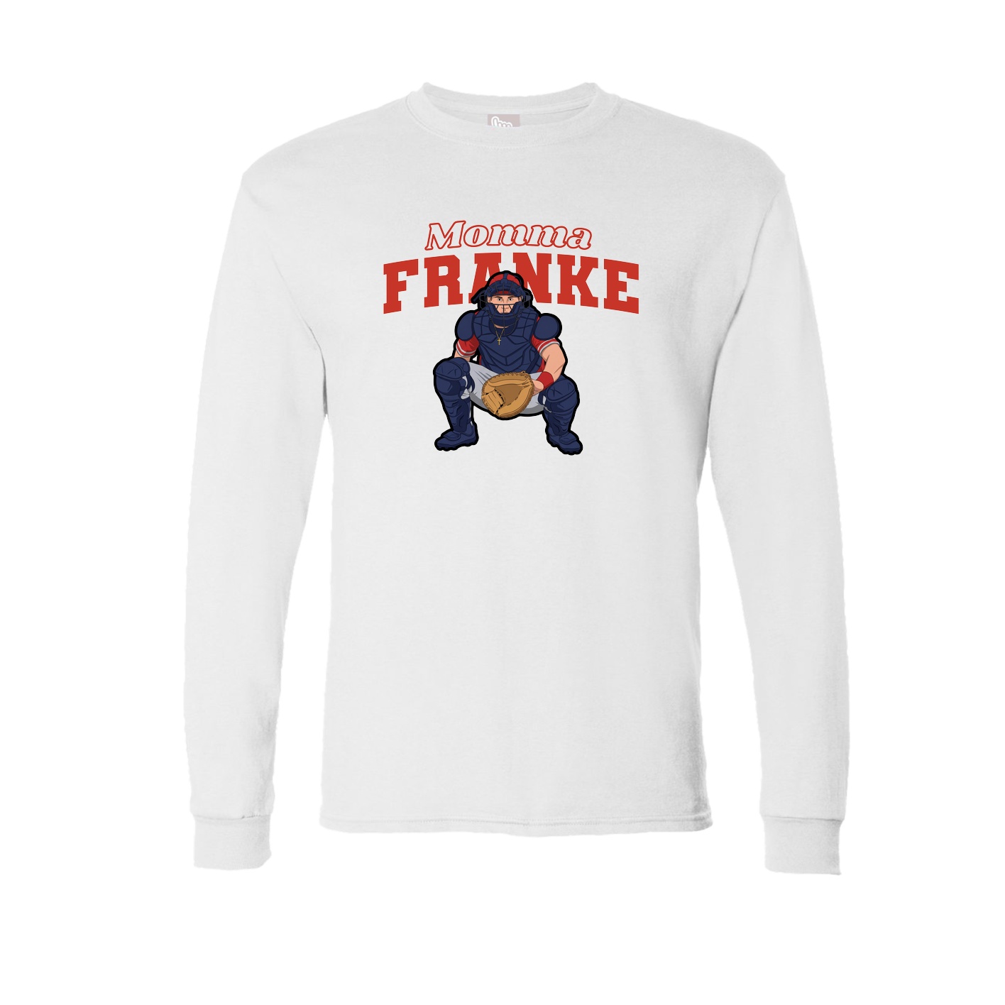 Long Sleeve Tee — Mothers Day Block in White