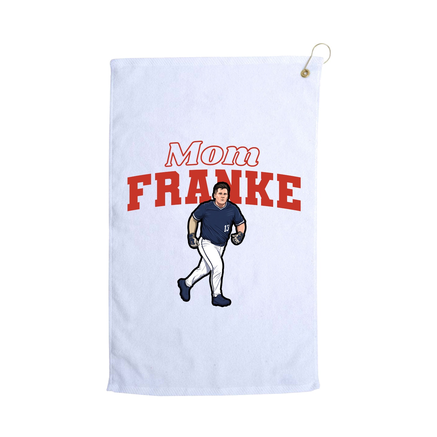 Golf Towel — Mothers Day Block in White
