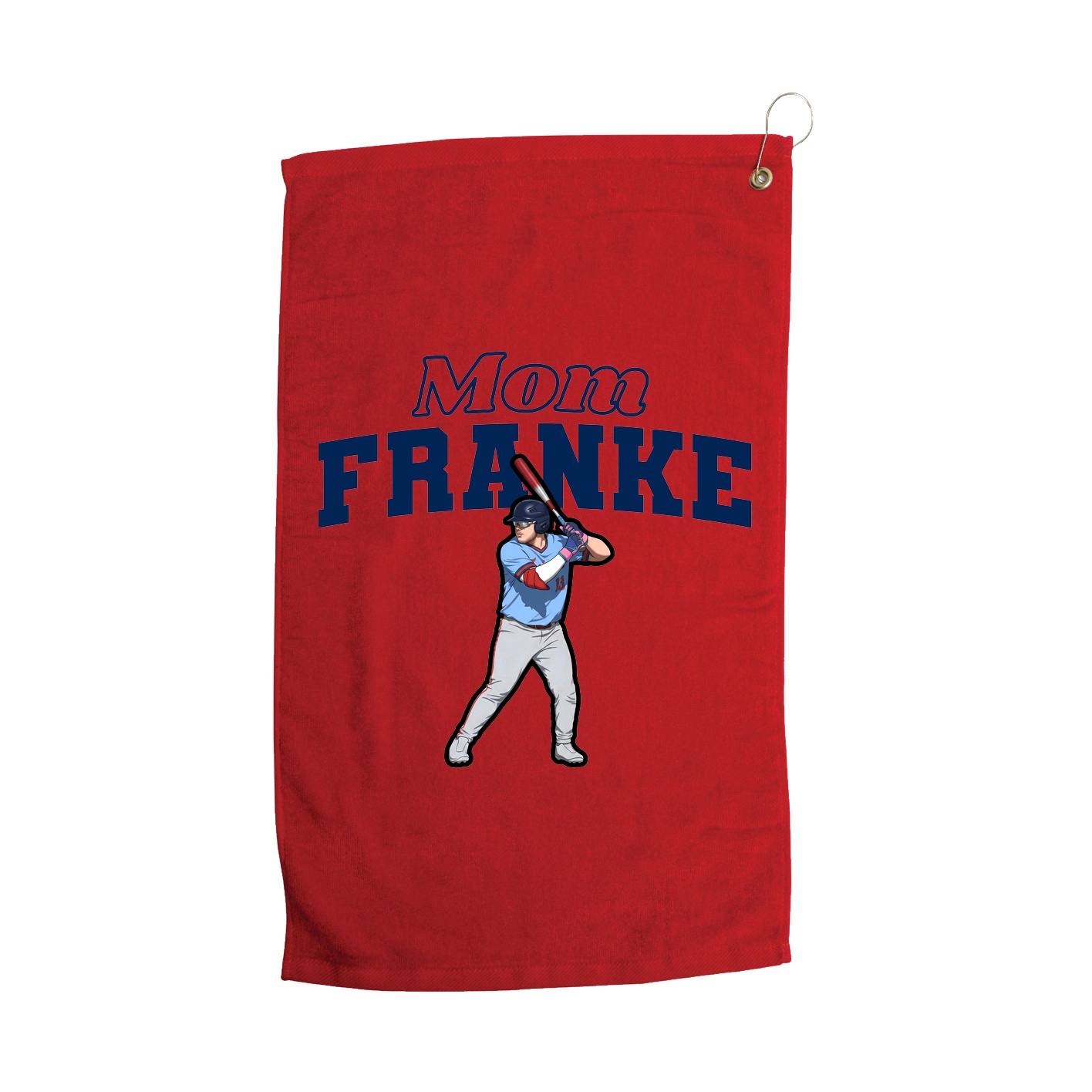 Golf Towel — Mothers Day Block in Red
