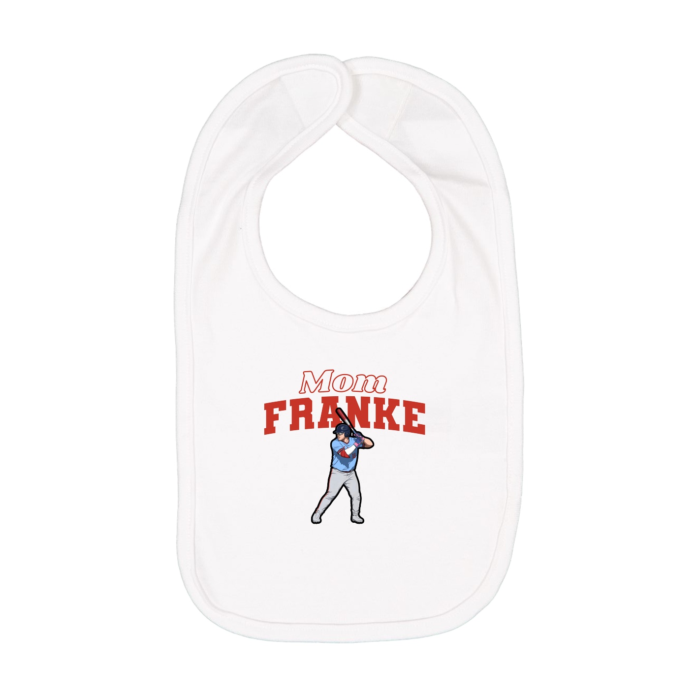 Infant Bib — Mothers Day Block in White