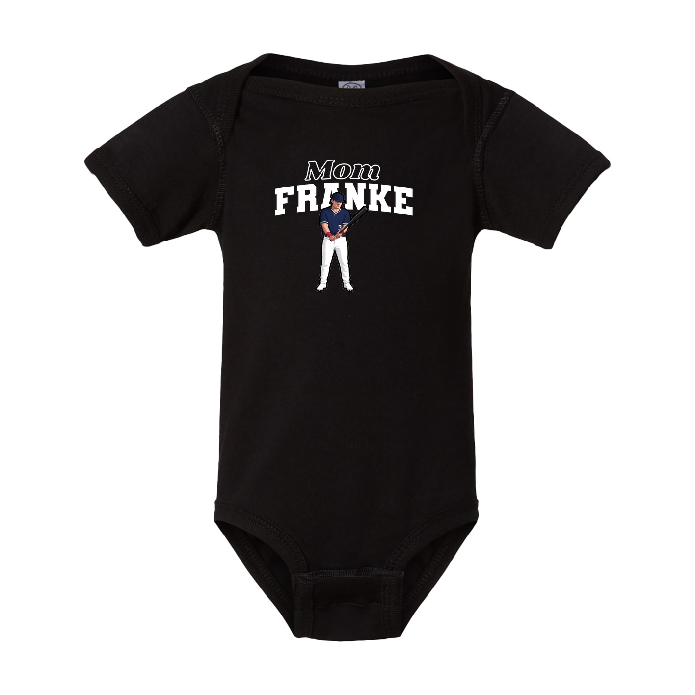 Baby Onesie — Mothers Day Block in Black