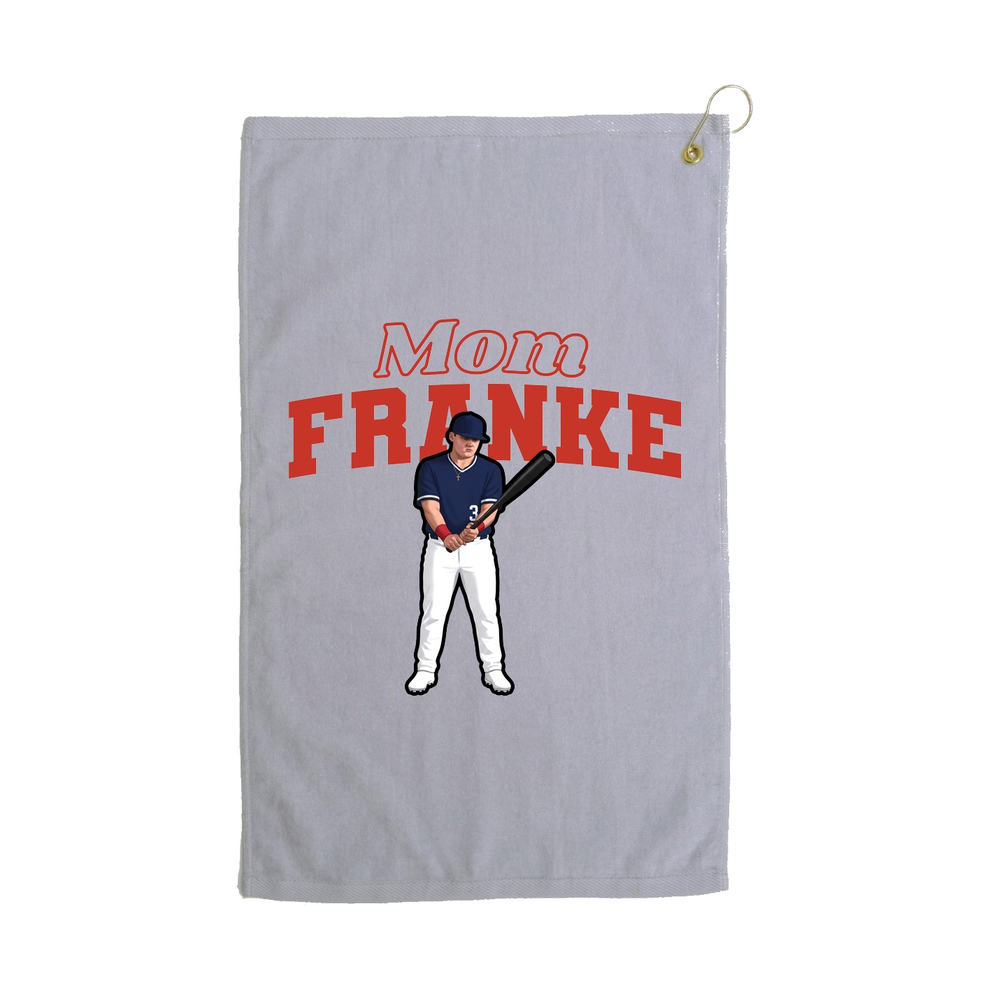 Golf Towel — Mothers Day Block in Grey
