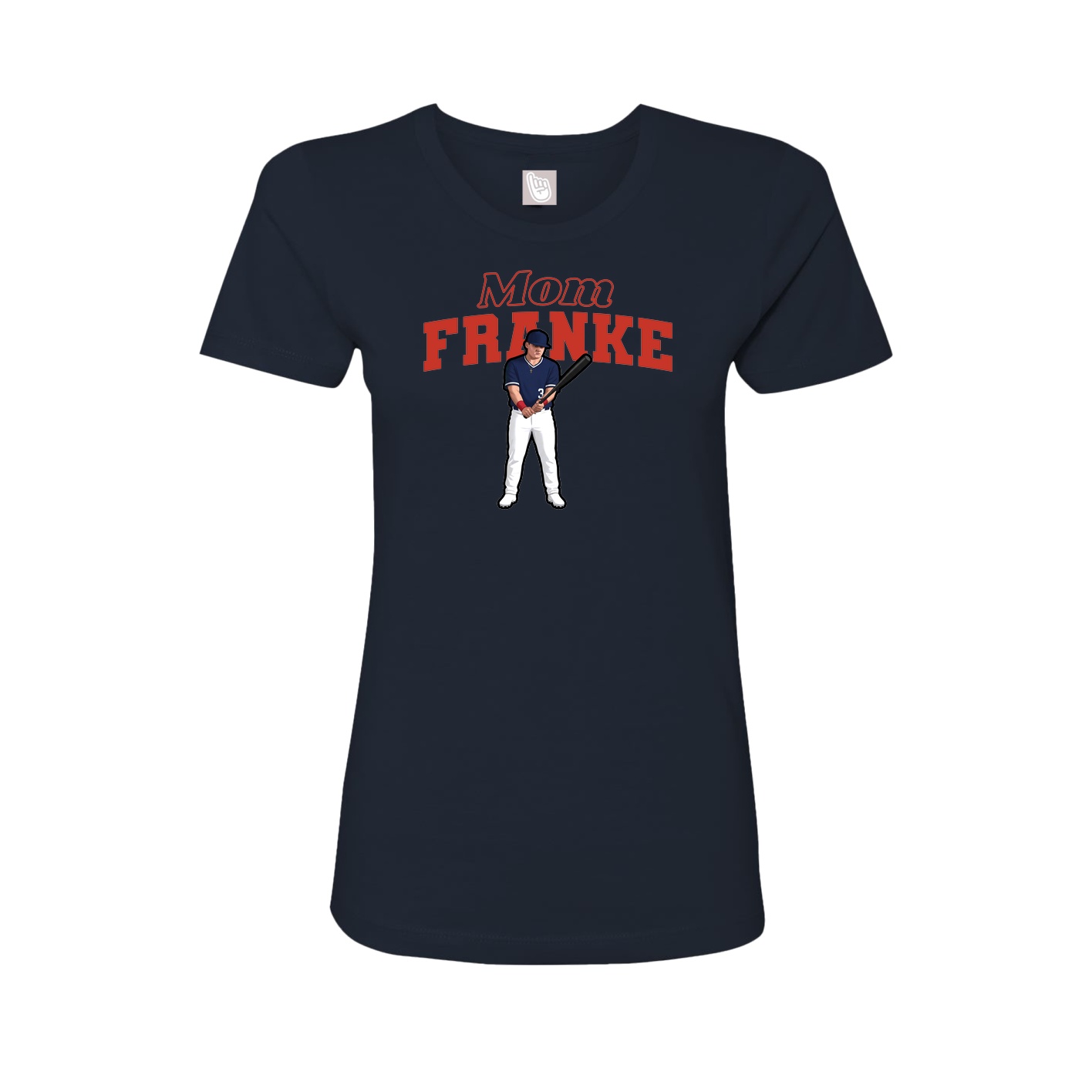 Womens Tee — Mothers Day Block in Navy