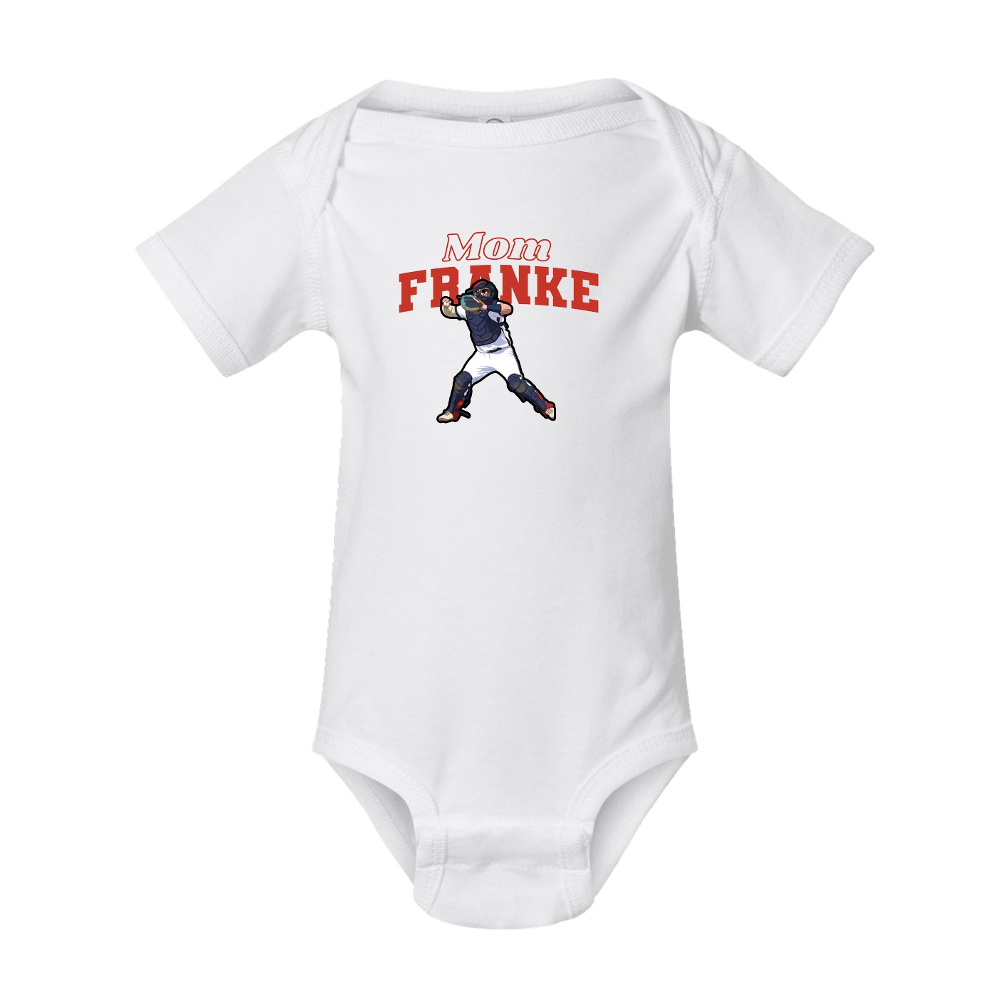 Baby Onesie — Mothers Day Block in White