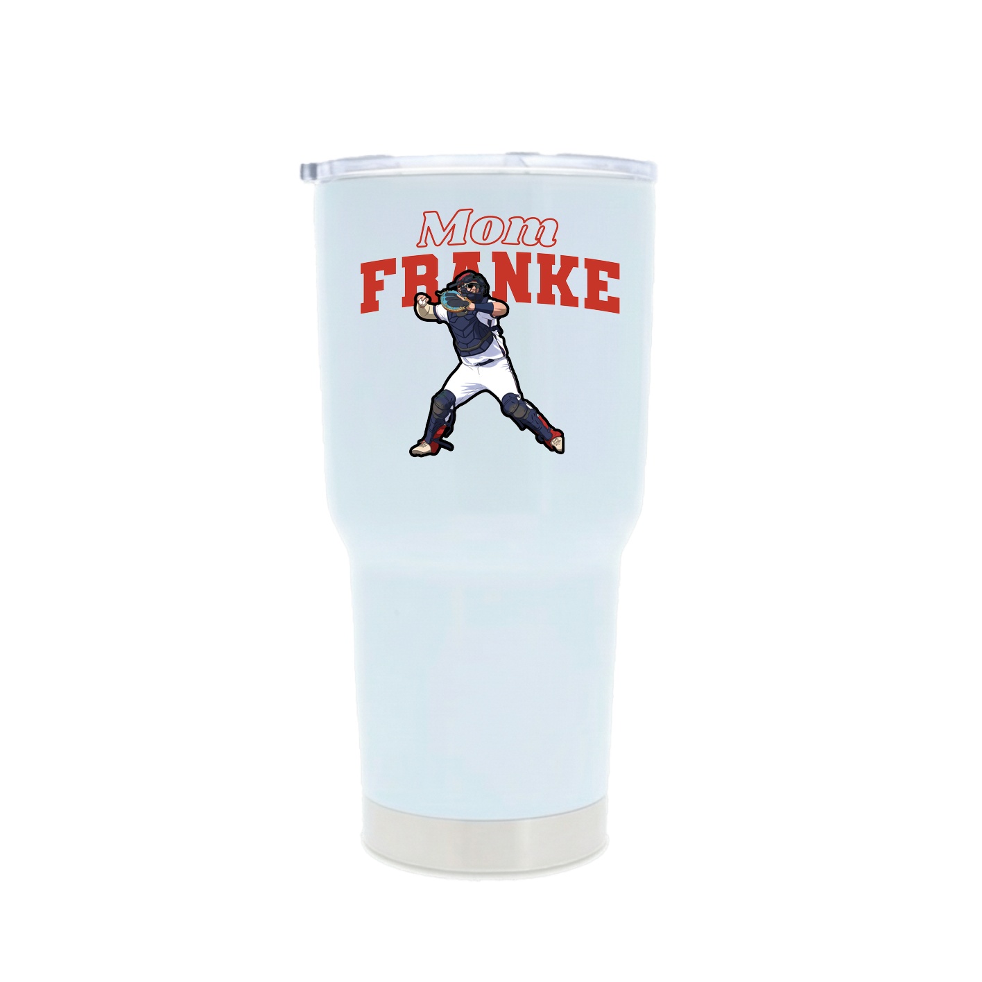 30oz Stainless Steel Tumbler — Mothers Day Block in White